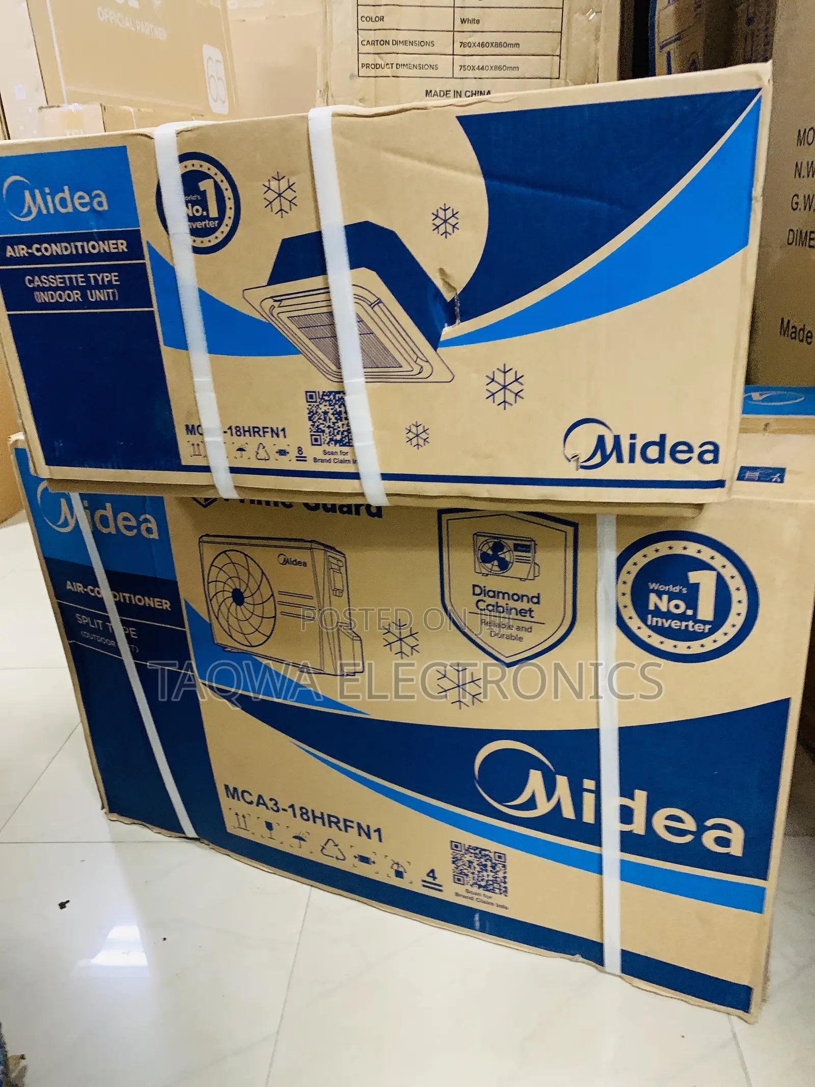 Inverter-Midea-2.0hp -R410 Cassette-Air Conditioner