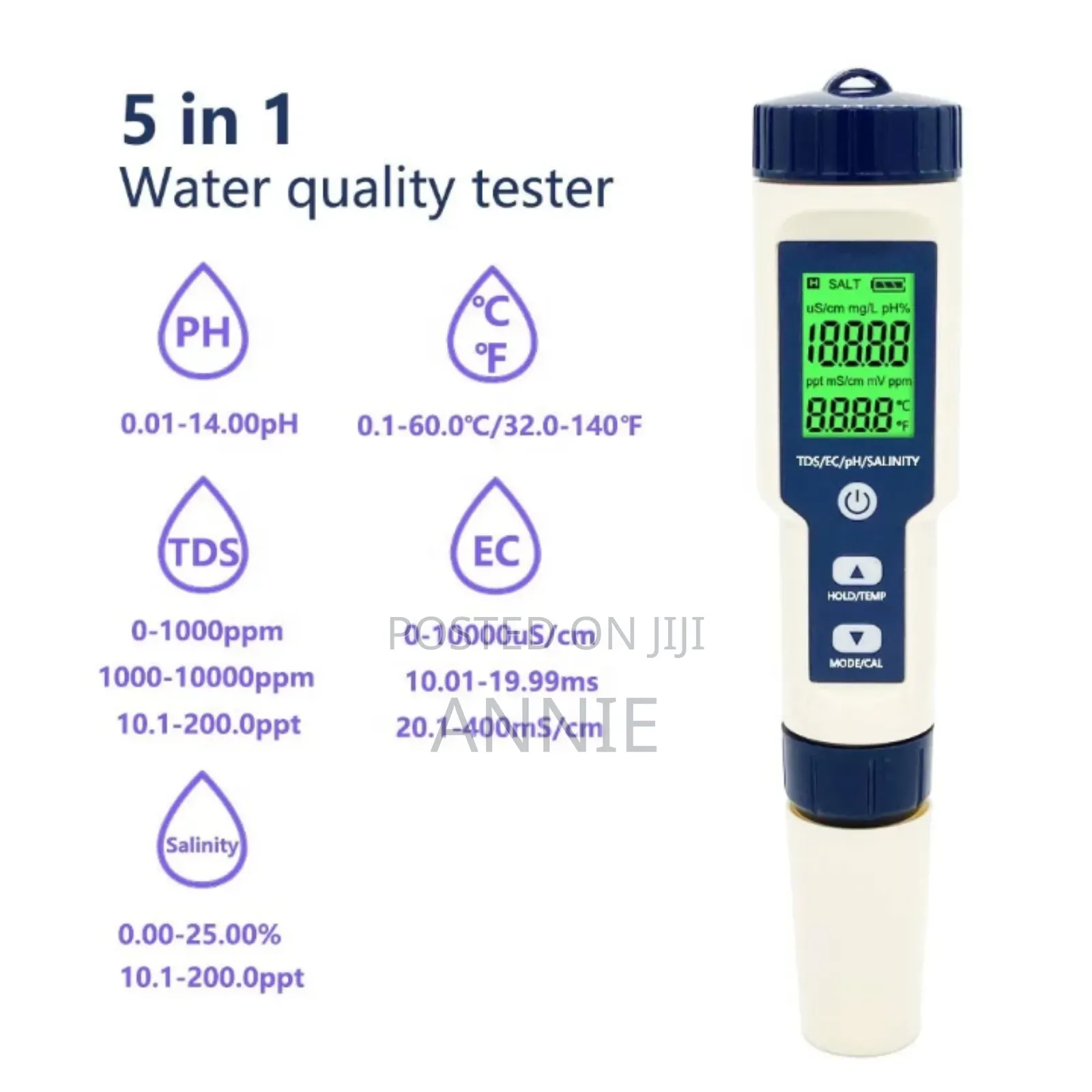 Ph/Salinity/TDS/Ec/Temp