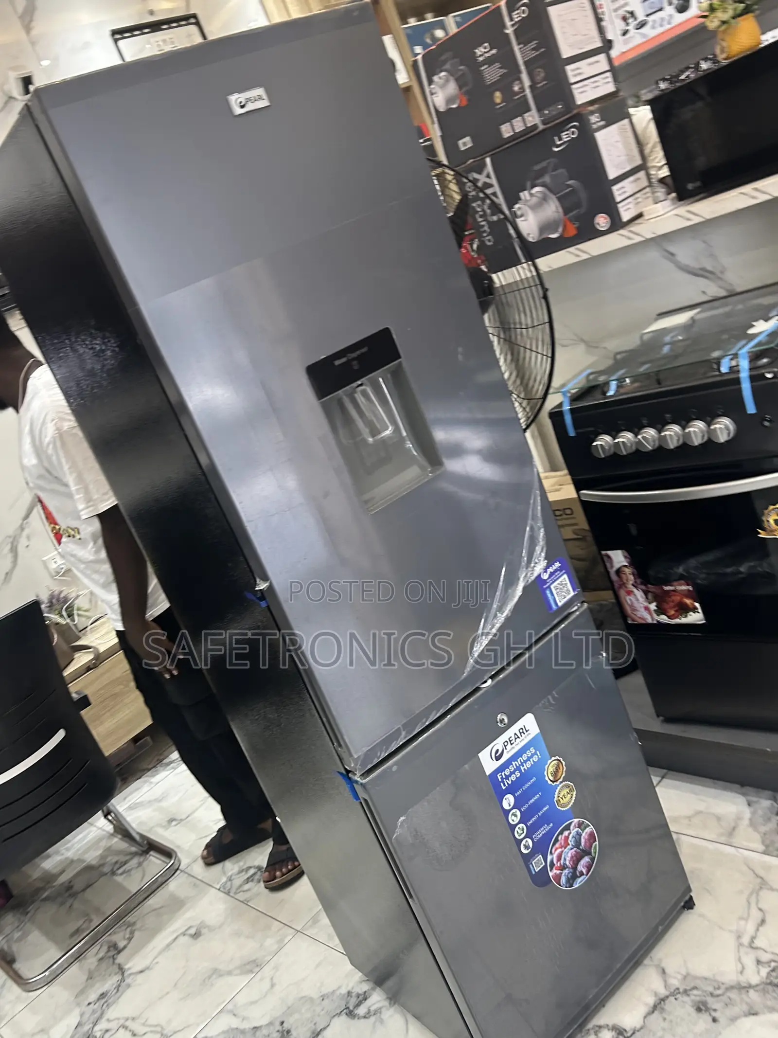 Get Silver Pearl 262l 2 Doors Pf-370-13m Bottom Mount Fridge