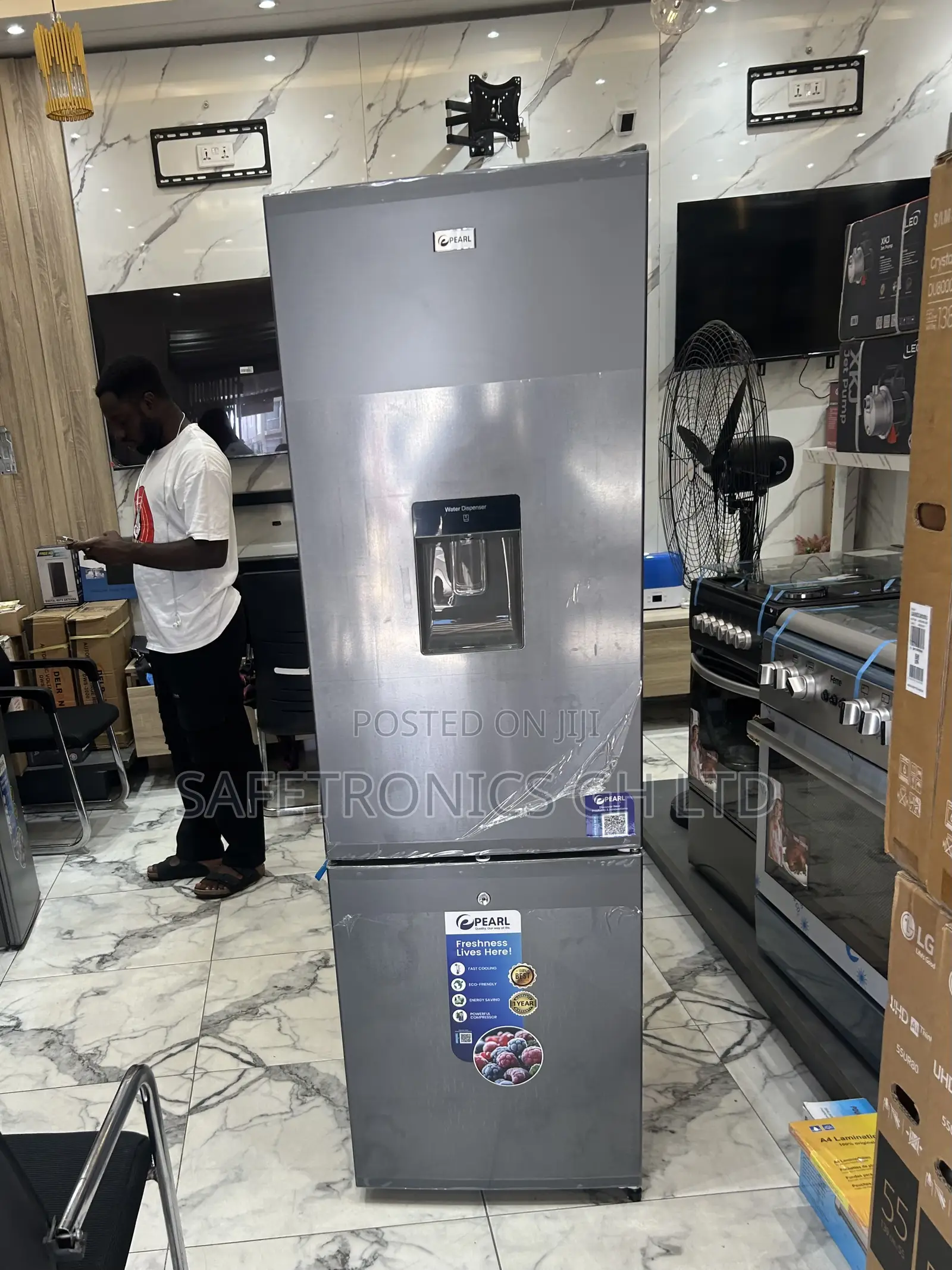 Grab New Pearl 2 Doors Electric Bottom Mount 262l Pf-370-13m Fridge