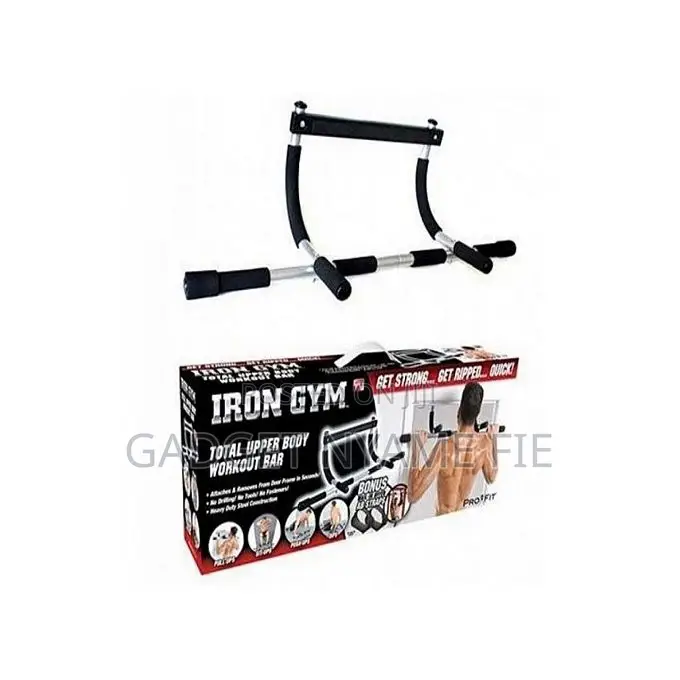 Iron Gym - Total Upper Body Workout Bar - Black/Silver