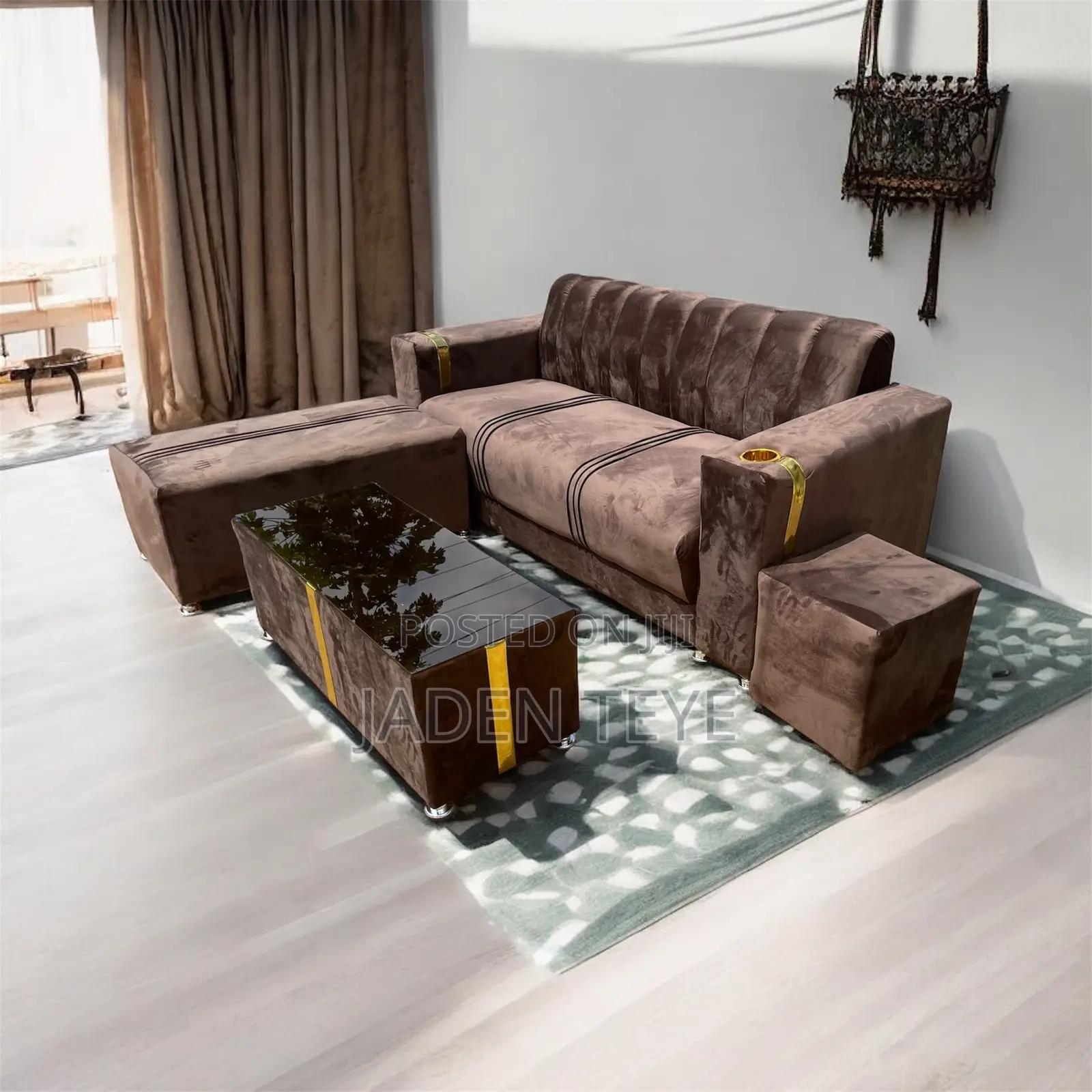 Brown New Luxury 3 in One Set Sofa
