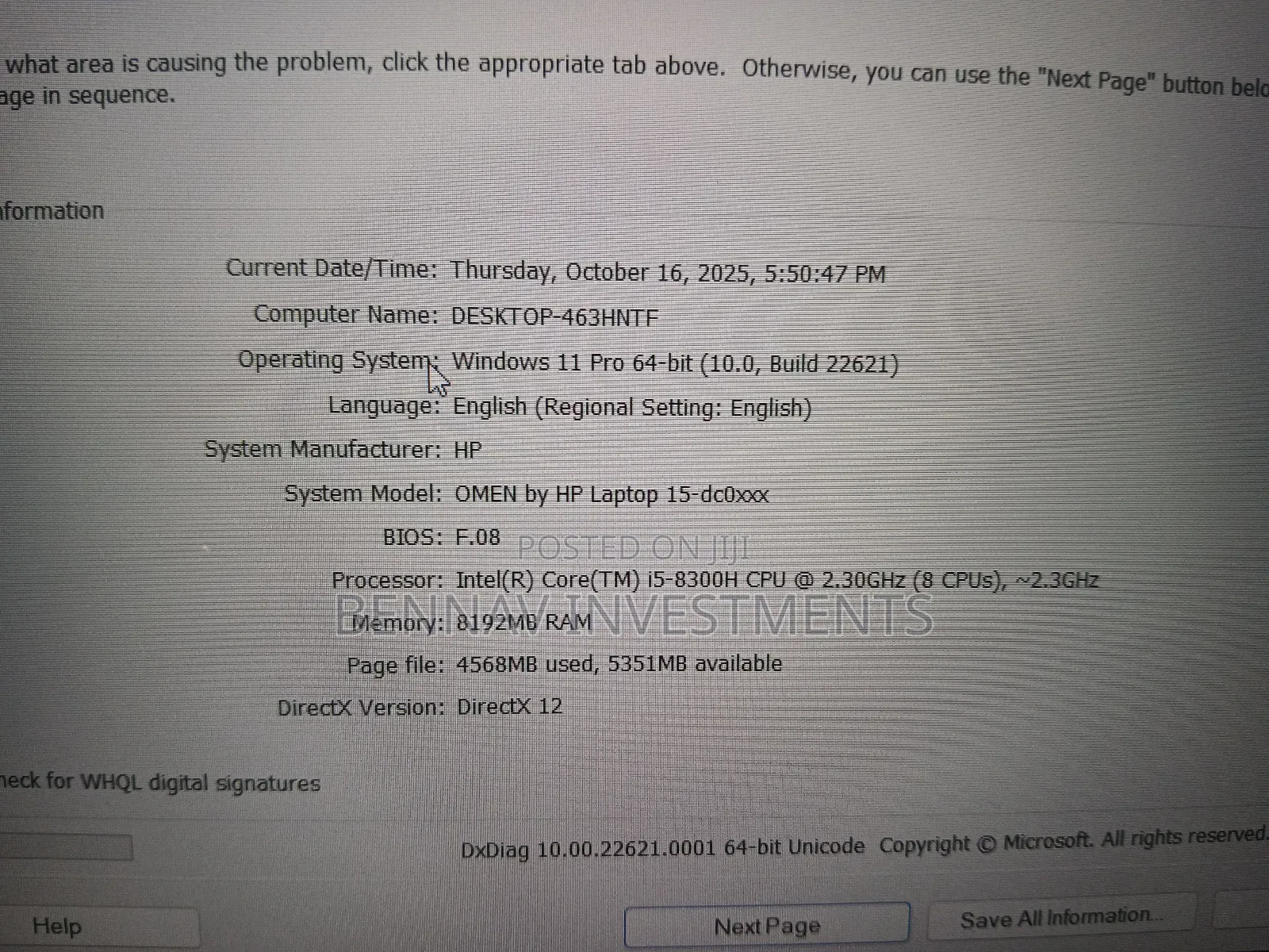Laptop HP Omen 15 8GB Intel Core i5 HDD+SSD 1T