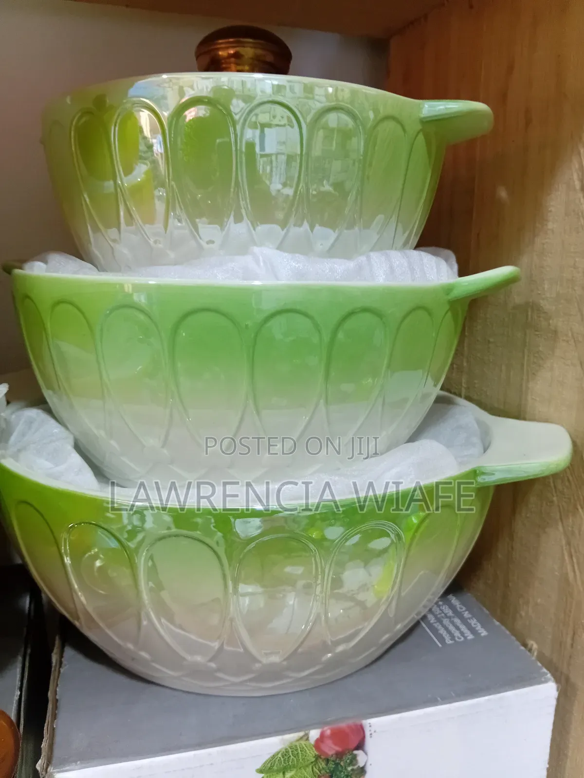 3pcs Luxury Ceramic Bowls With Glass Lid