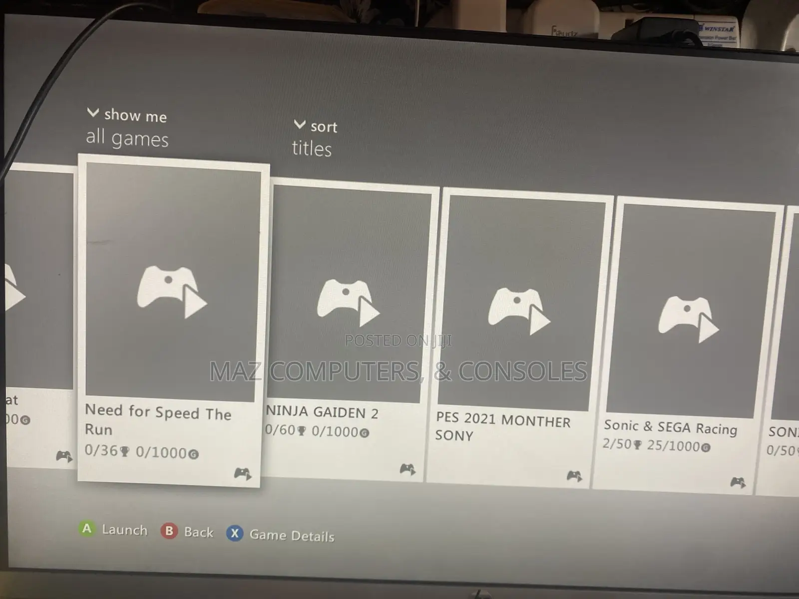 Xbox 360 Slim With 9 Games And A Controller