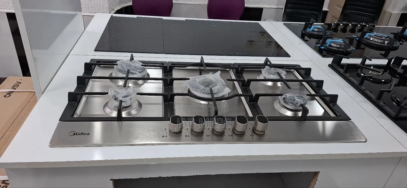 Stainless Steel 5 Burner All Gas Hob Inbuilt Strong Cast Iron