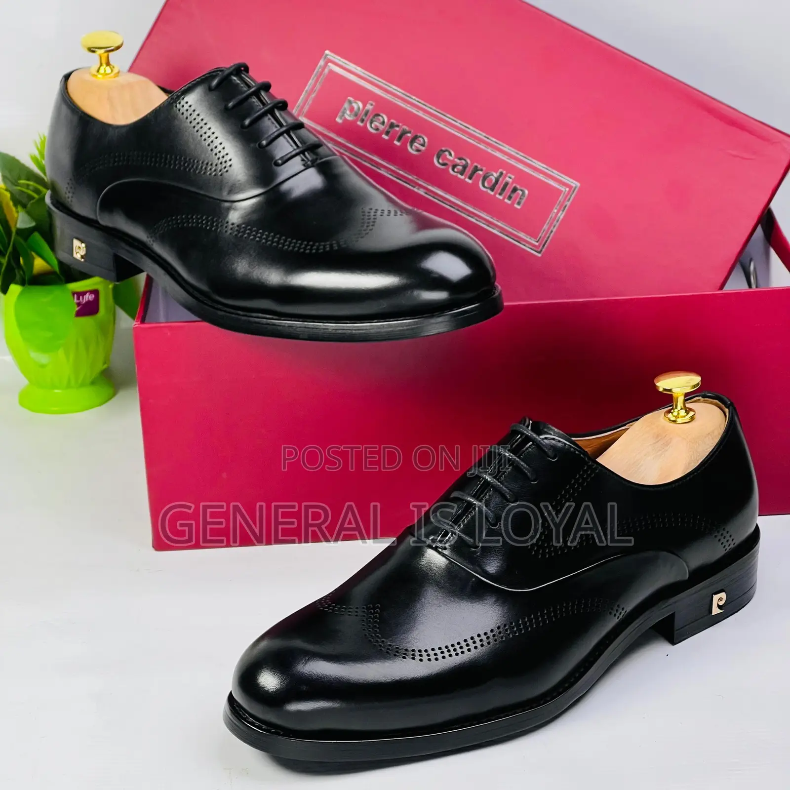 Pierre Cardin Black Men’S Leather Lace Shoe