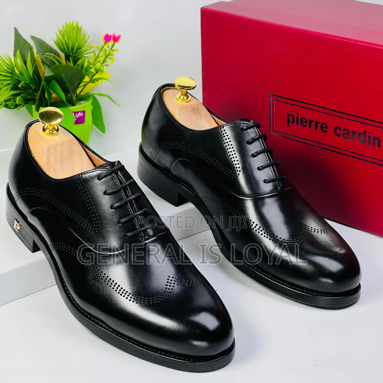 Pierre Cardin Black Men’S Leather Lace Shoe
