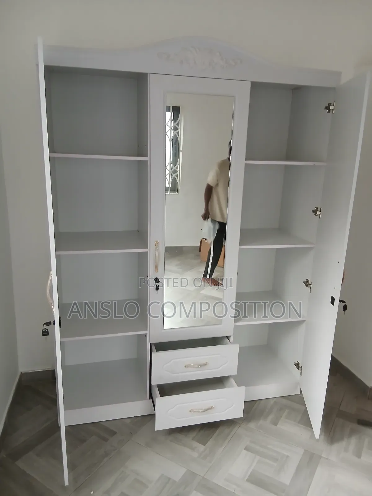 Three in One White Wardrobe