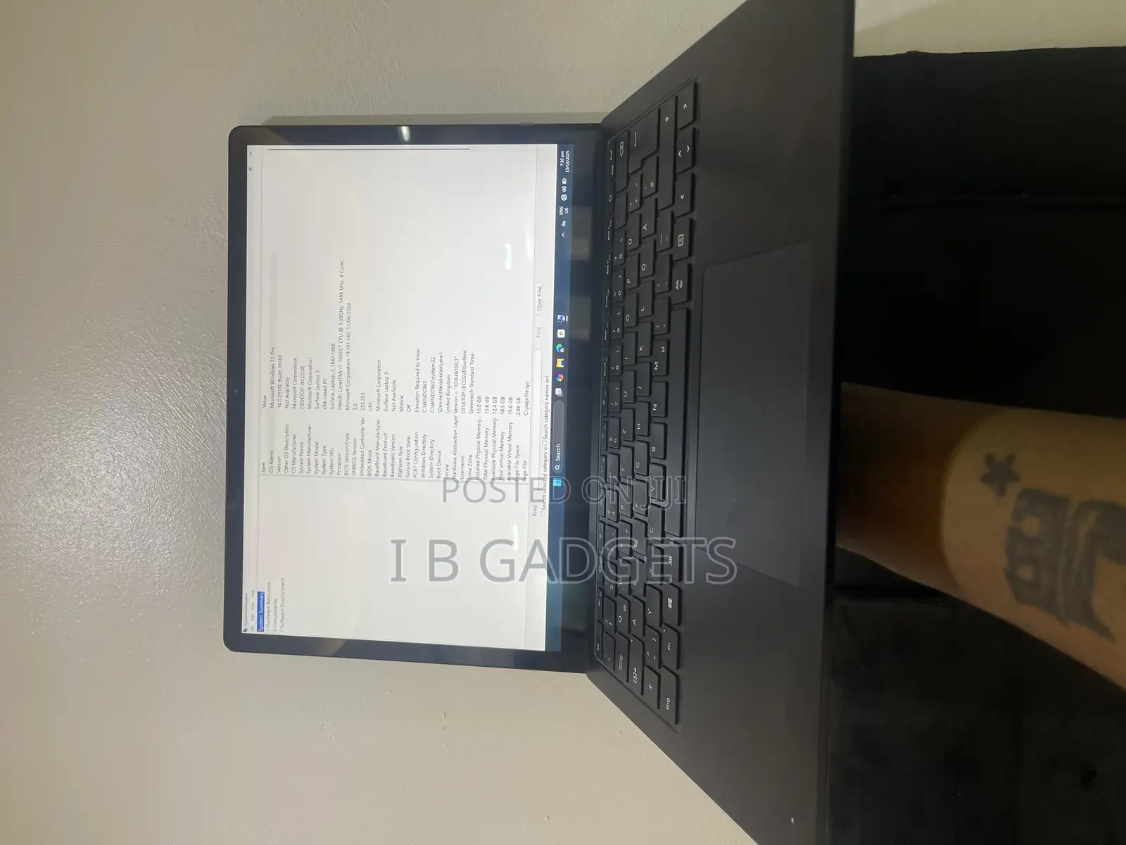 Laptop Microsoft Surface Laptop 3 16GB Intel Core I7 SSD 512GB