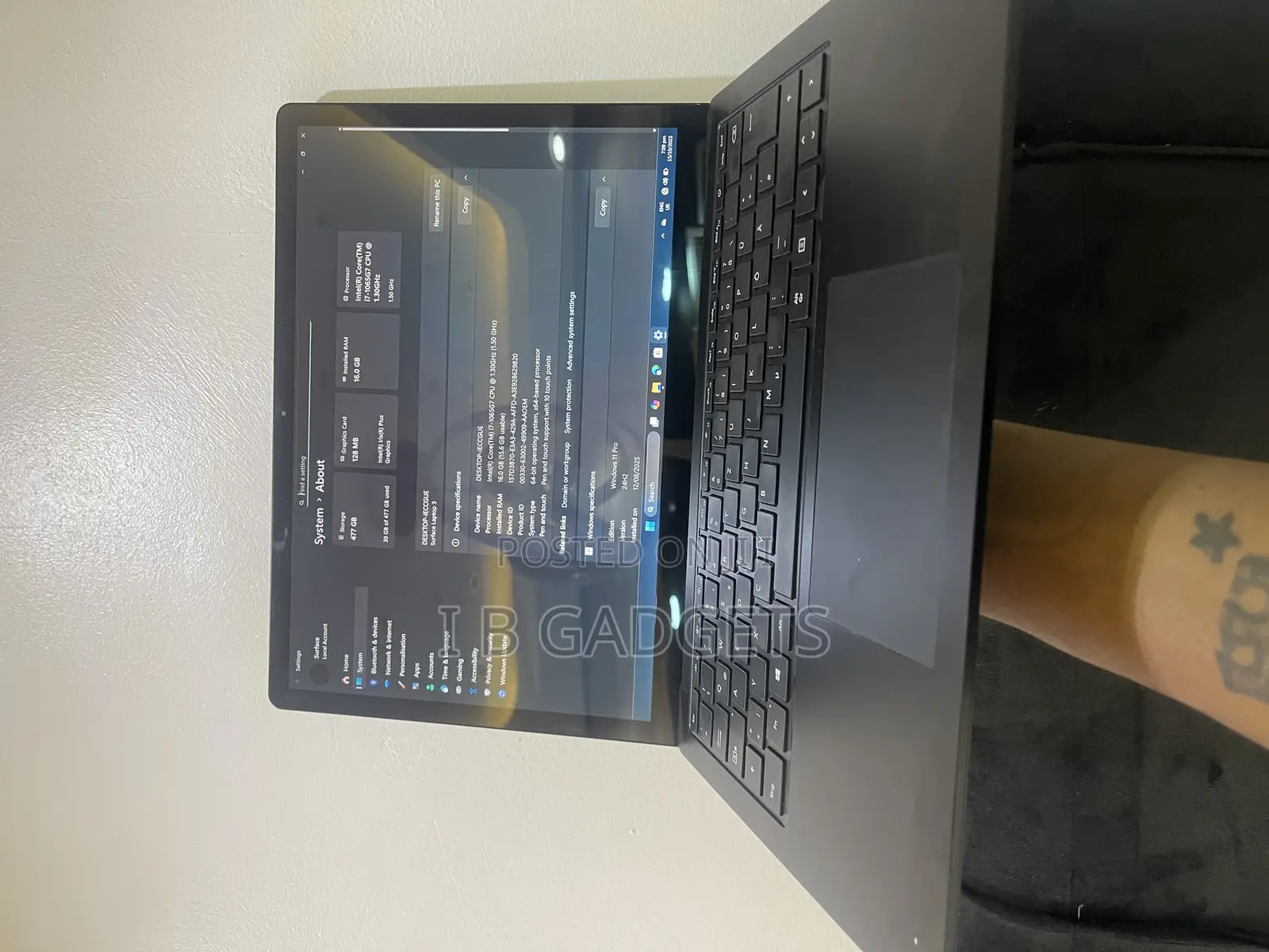 Laptop Microsoft Surface Laptop 3 16GB Intel Core I7 SSD 512GB