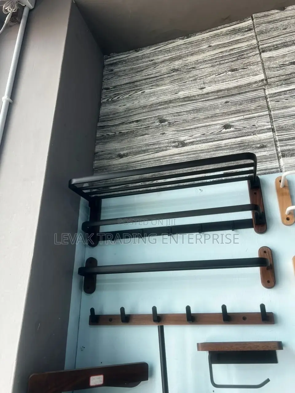 Black Bathroom Accessories , Soap Dish, Towel Rack