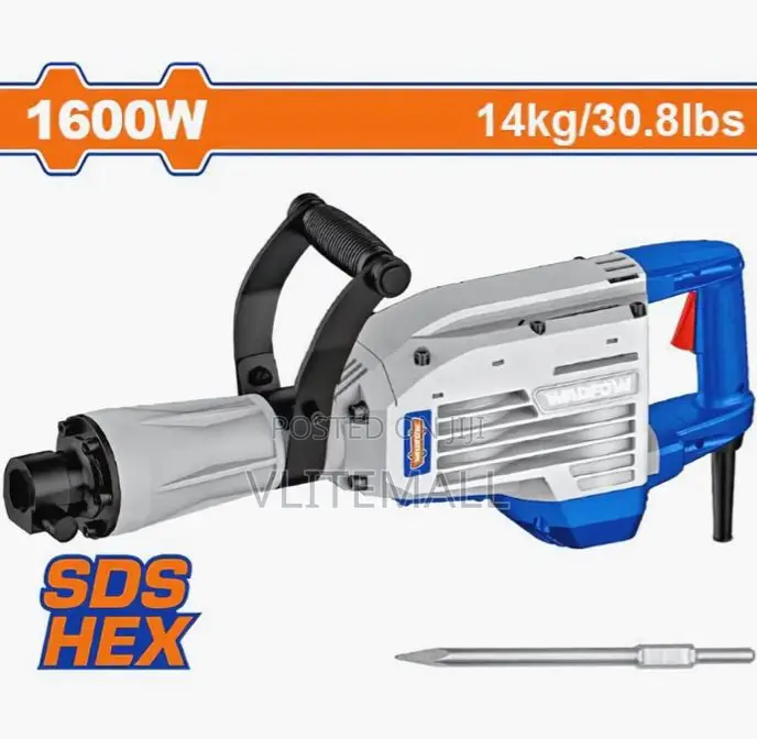 Wadfow Demolition Breaker SDS-Hex 1600w - Wdb1d80