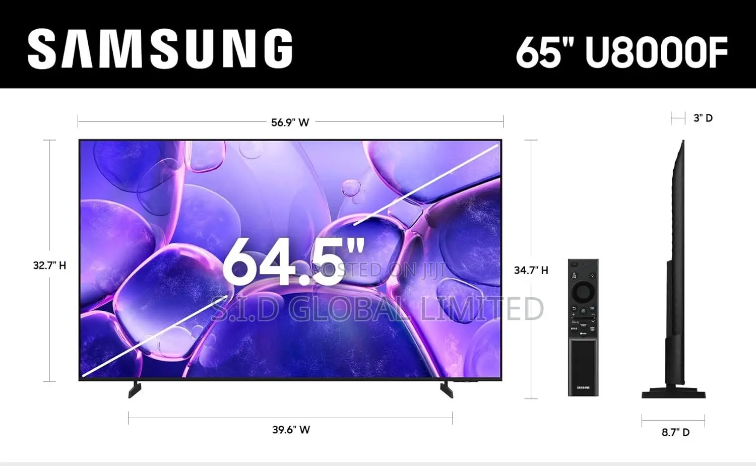 Samsung 65-inch Class Crystal Uhd U8000f 4k Smart Tv 2025 Model