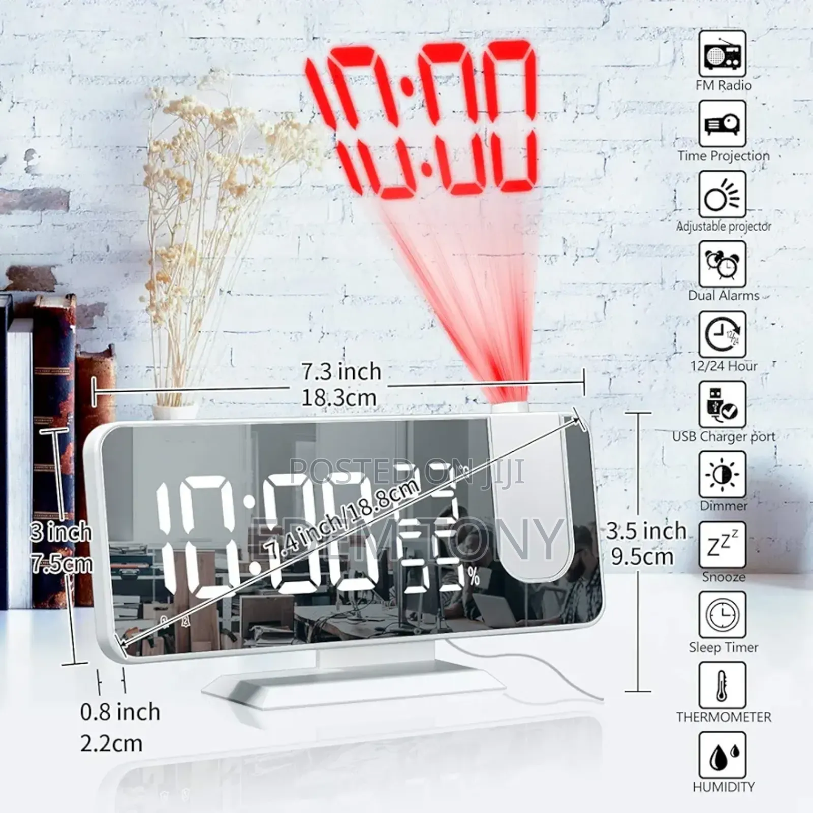 Projector Alarm Clock With Radio