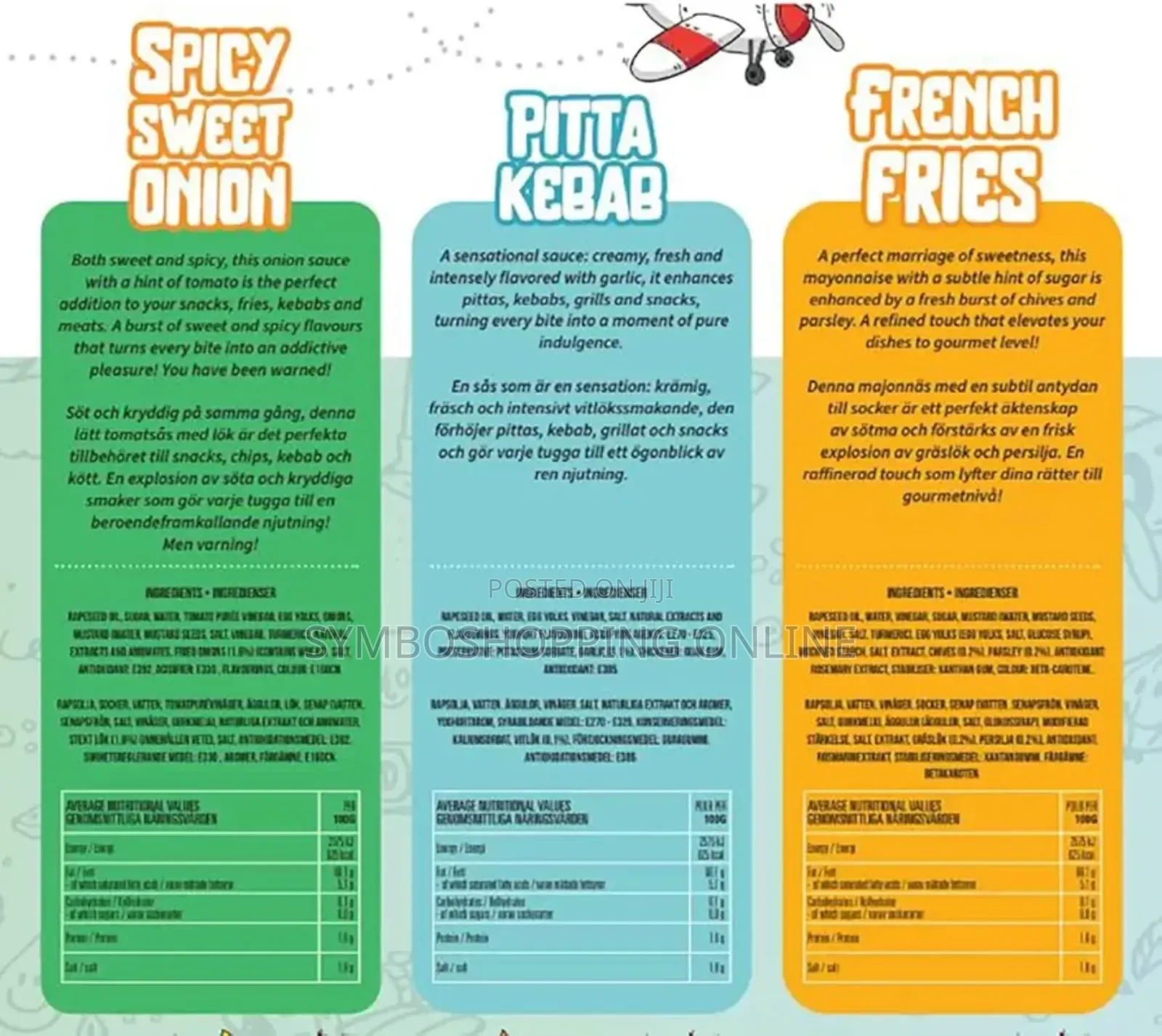 Colona Sauce Trio (3) Pack 1525g