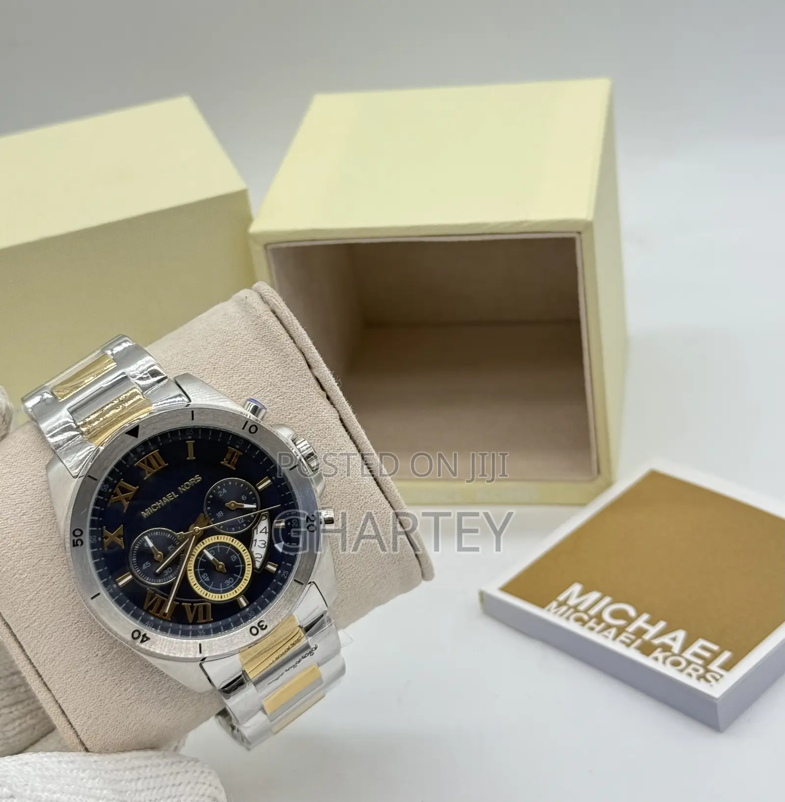 Michael Kors Silver Mechanical Bold Luxury Chronograph Watch