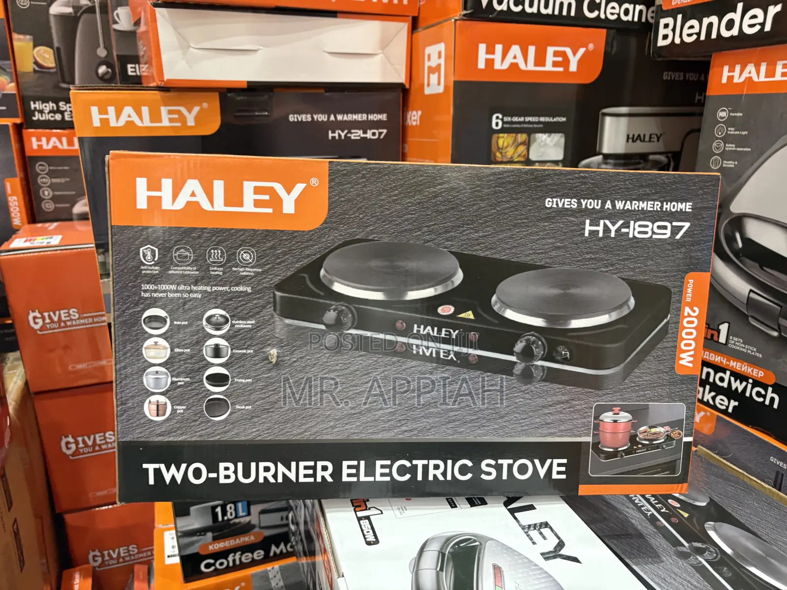 Long Lasting Haley-Hy-1891 2 Electric Hot Plate 