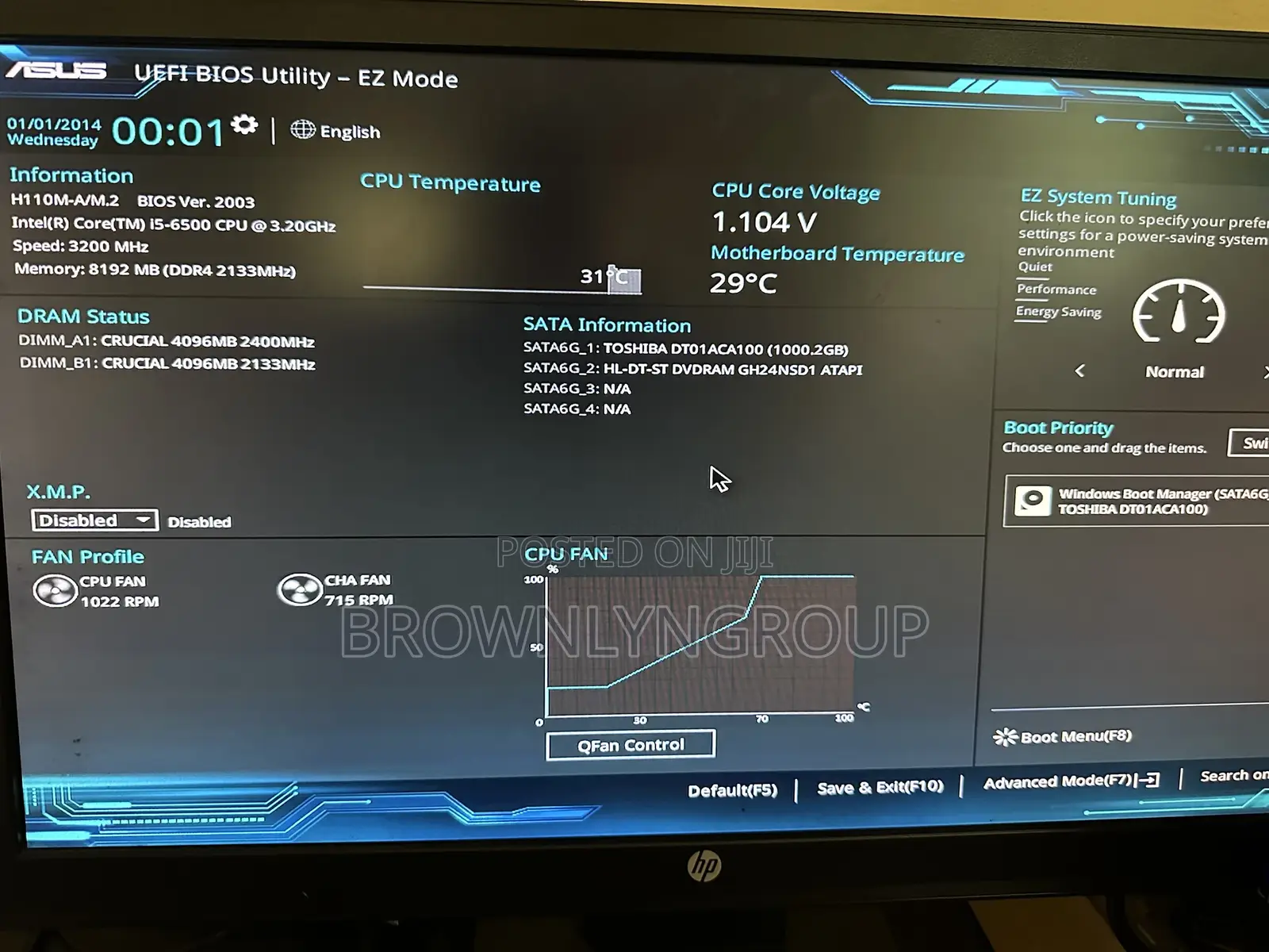 Desktop Computer Asus 16GB Intel Core I5 HDD+SSD 500GB