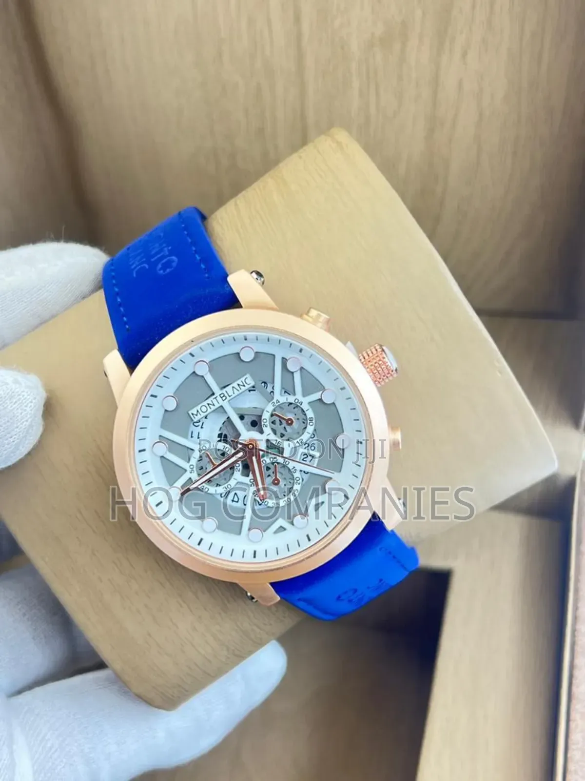 Mont Blanc Leather Wristwatch Valentine Gift - Fast Delivery