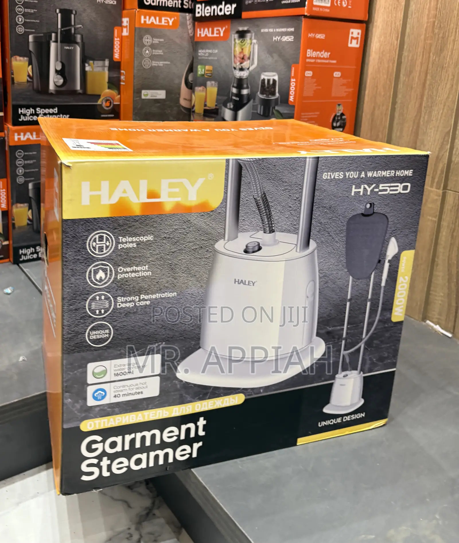 Energy Saving Haley-Hy-530 1.8liters(2200watt)Garment Steamer.