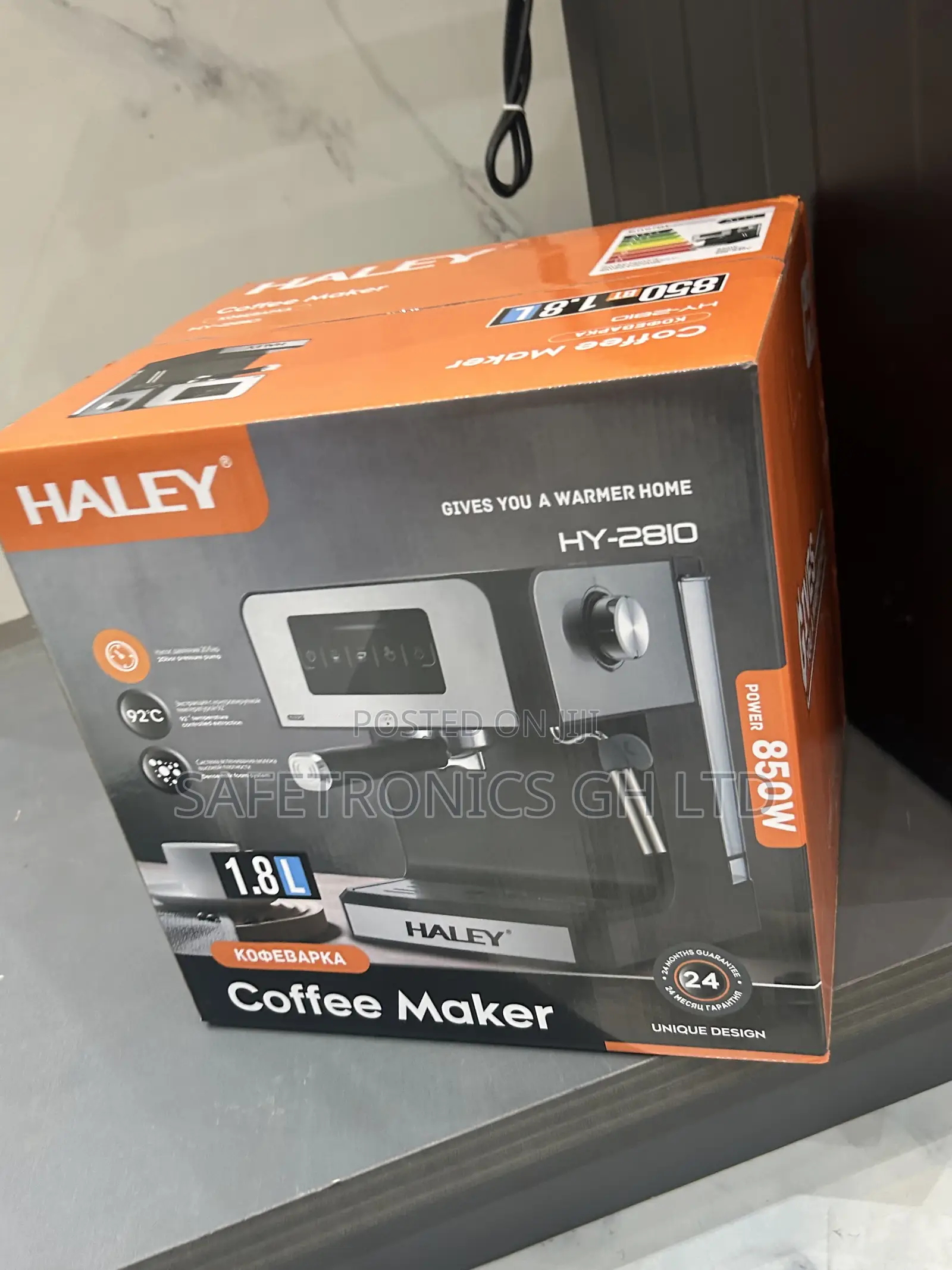Try Classic Haley Black 850 Watts Hy-2810 1.8 Watts Coffee Maker