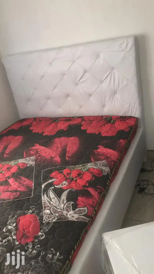 White Bed With Matress.Delivery Free