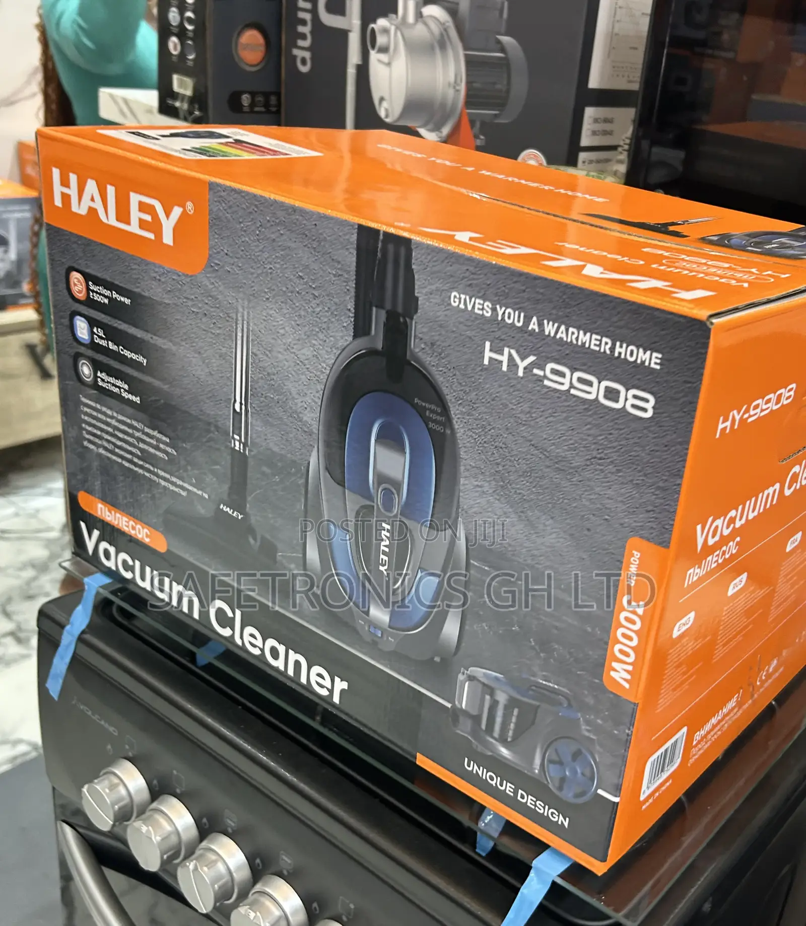 Neatly Sealed 3000 Watts (Blue) Haley_hy-9908 Vacuum Cleaner