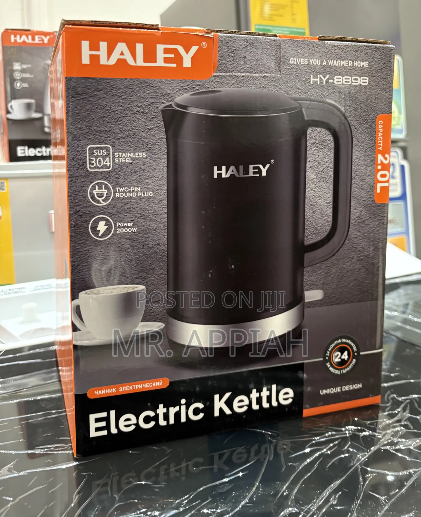 Quality Yet Affordable Haley-Hy-8898 2.0liters 2000watt Kettle 