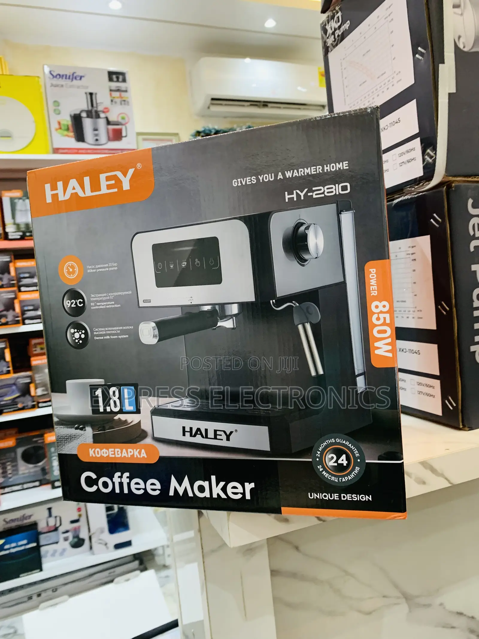 Call and Place Your Order Haley-Hy-2810 Halley Coffee Machine 1.8l 850