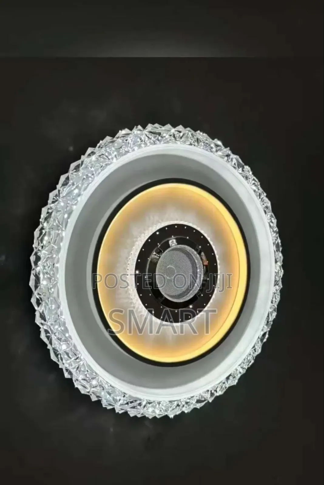 Modern Crystal Edge Music Ceiling Led Lights With Bluetooth + Remote