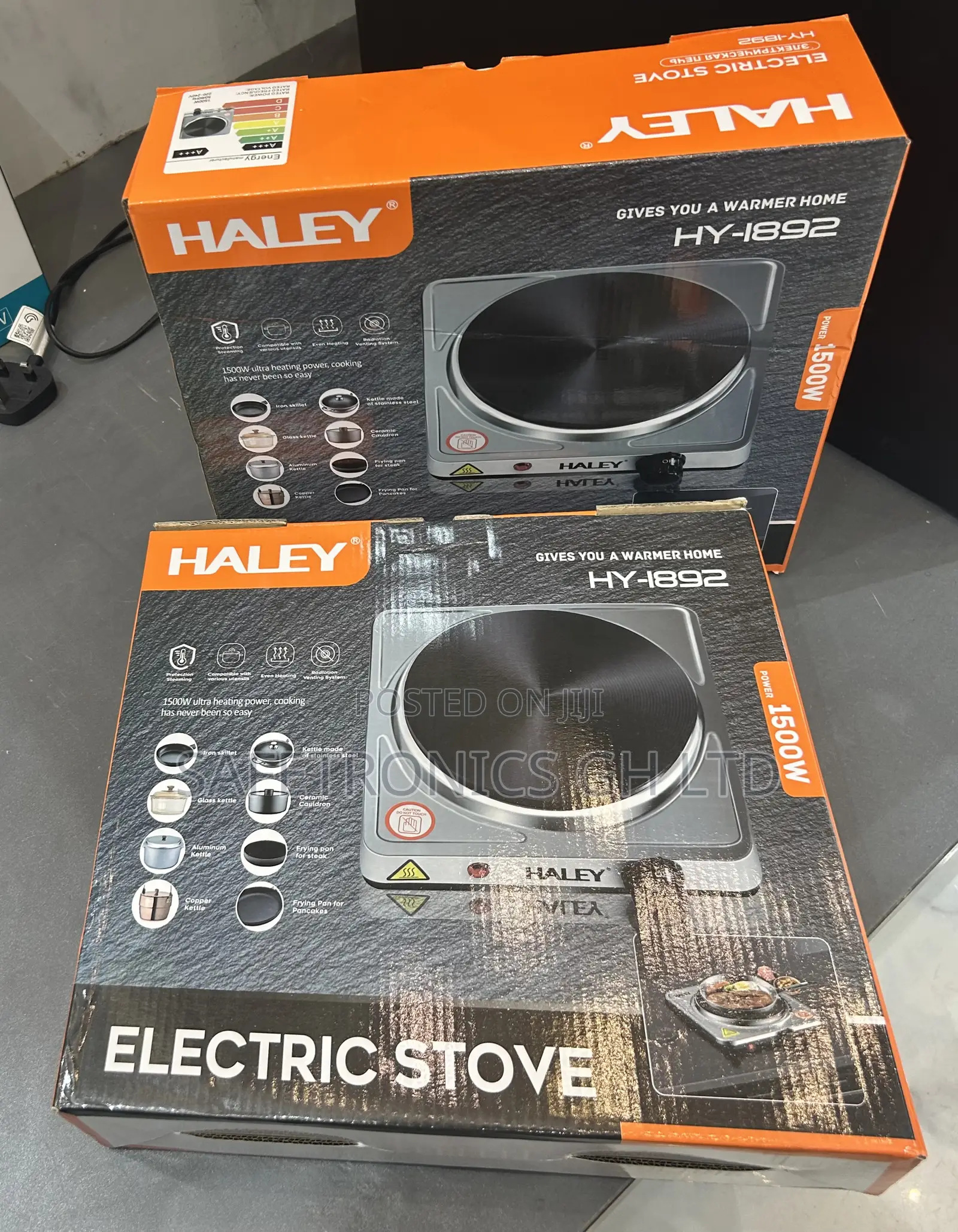 Try Massive Electric Hot Plate 1 Hub 1500watts Hy-1892 Haley Grey