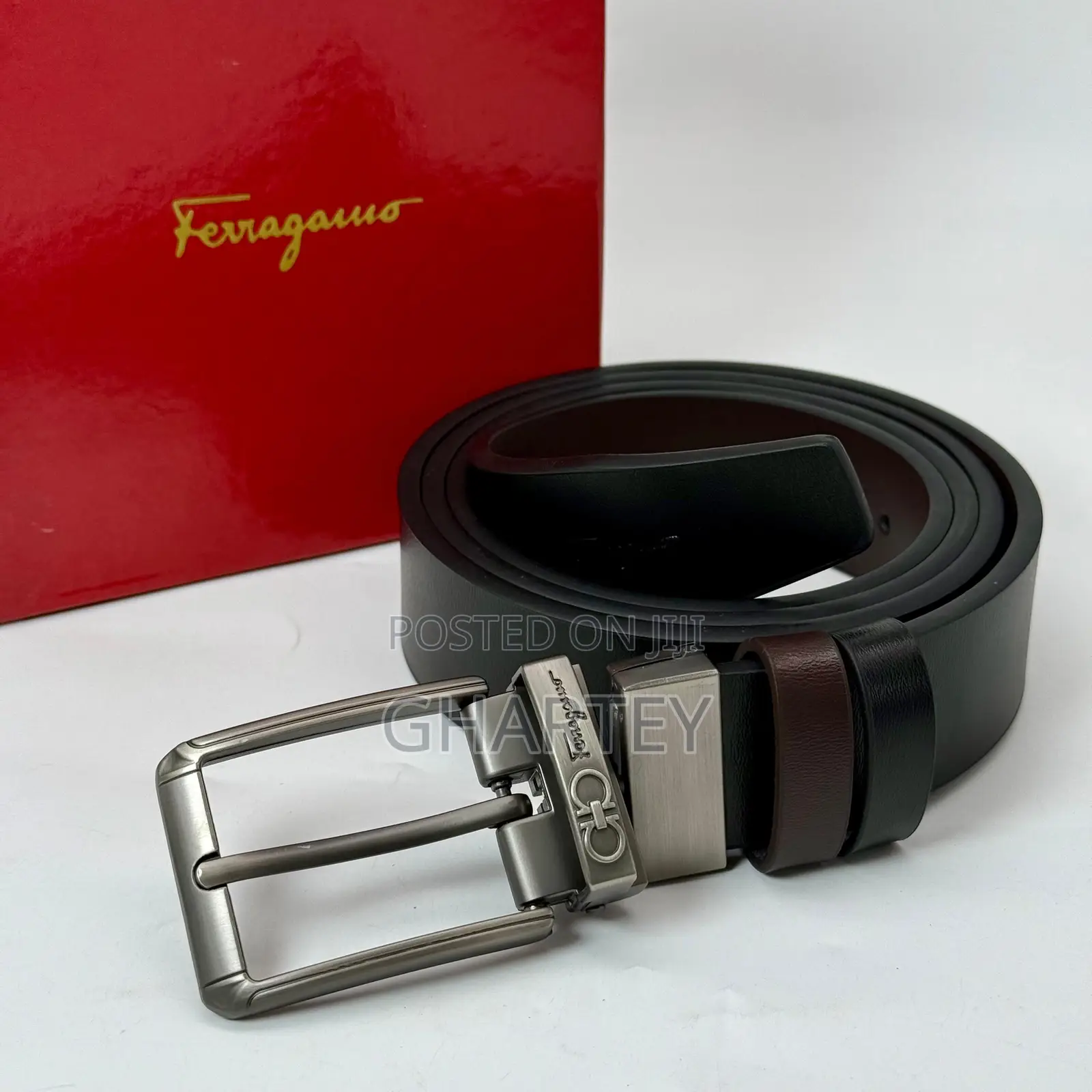 Reversible Men’S Simple Buckle Belt