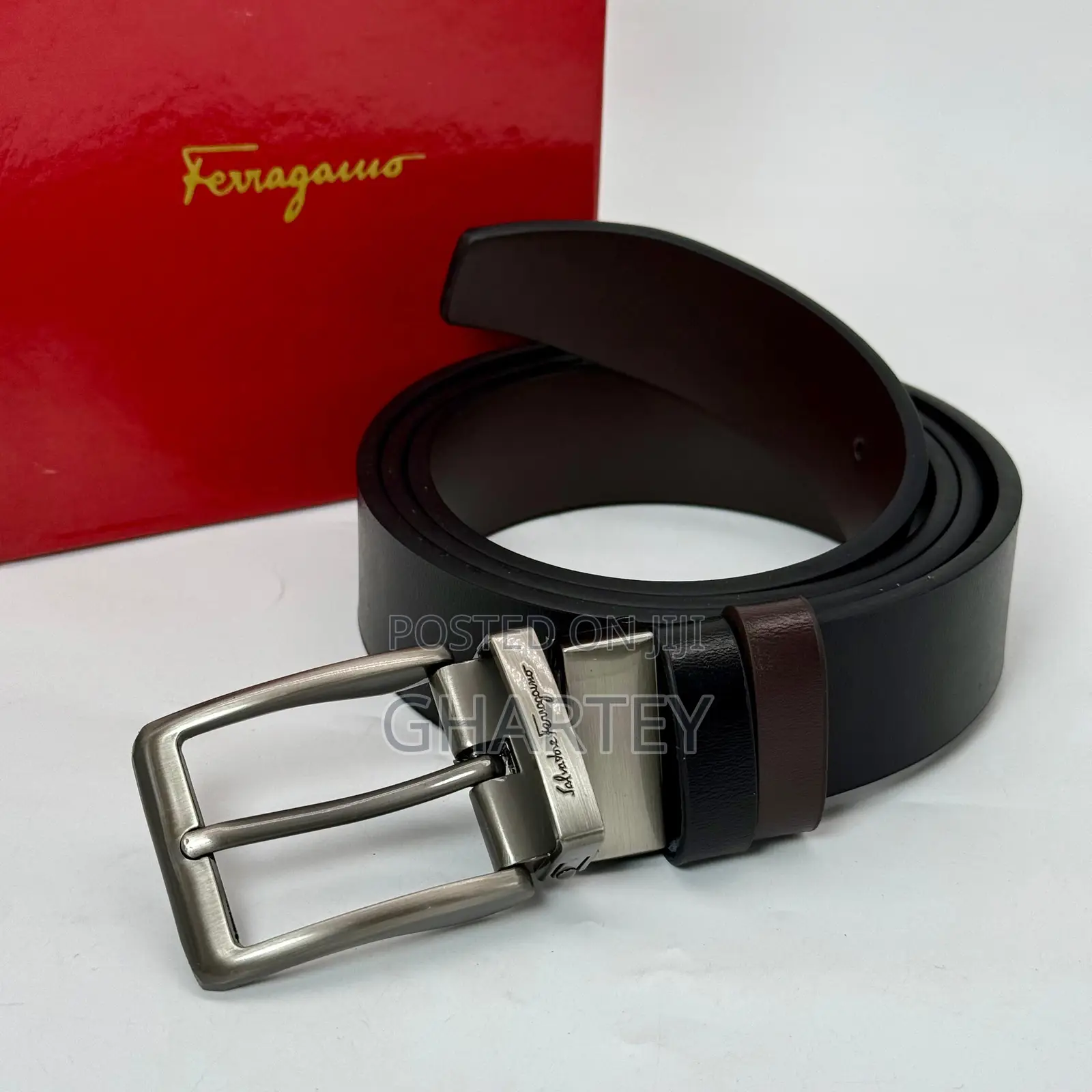 Reversible Men’S Simple Buckle Belt