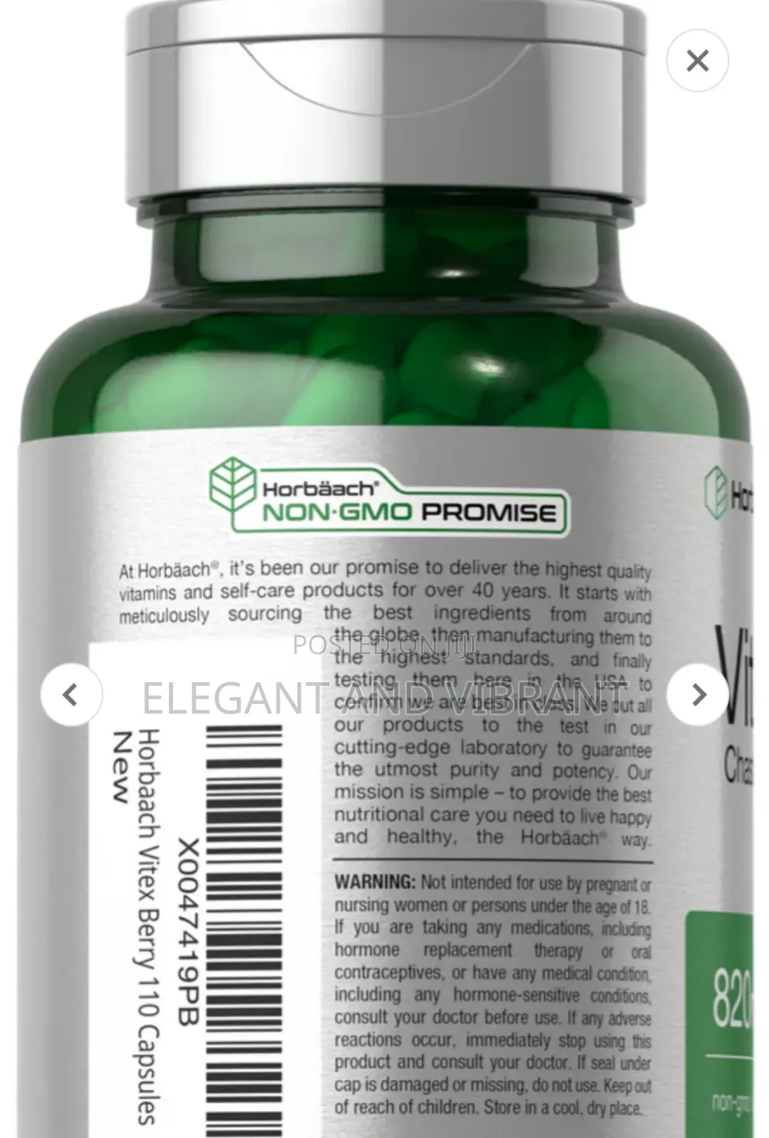 Vitex  Chesterberry Berry 820mg Per Serving | 110 Capsules