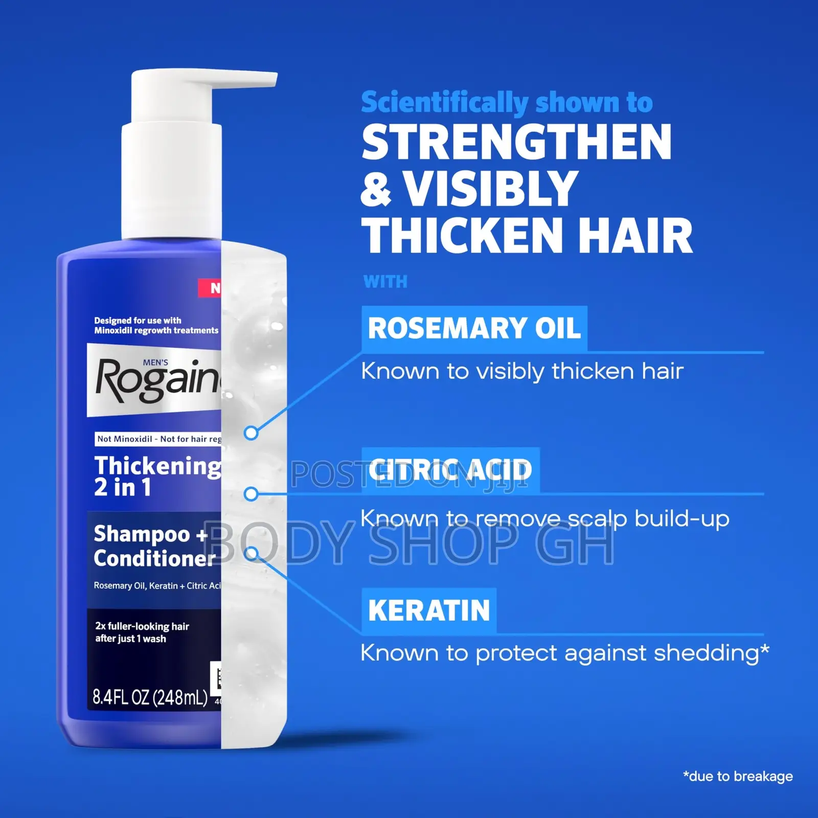 Rogaine Minoxidil Set - Rogaine Oil + Foam + Shampoo With Conditioner