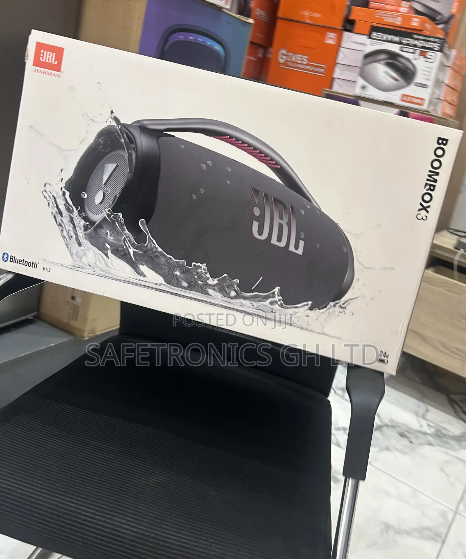 Try Out Massive Boombox 3 Bluetooth JBL Wireless (Black) Speaker • 