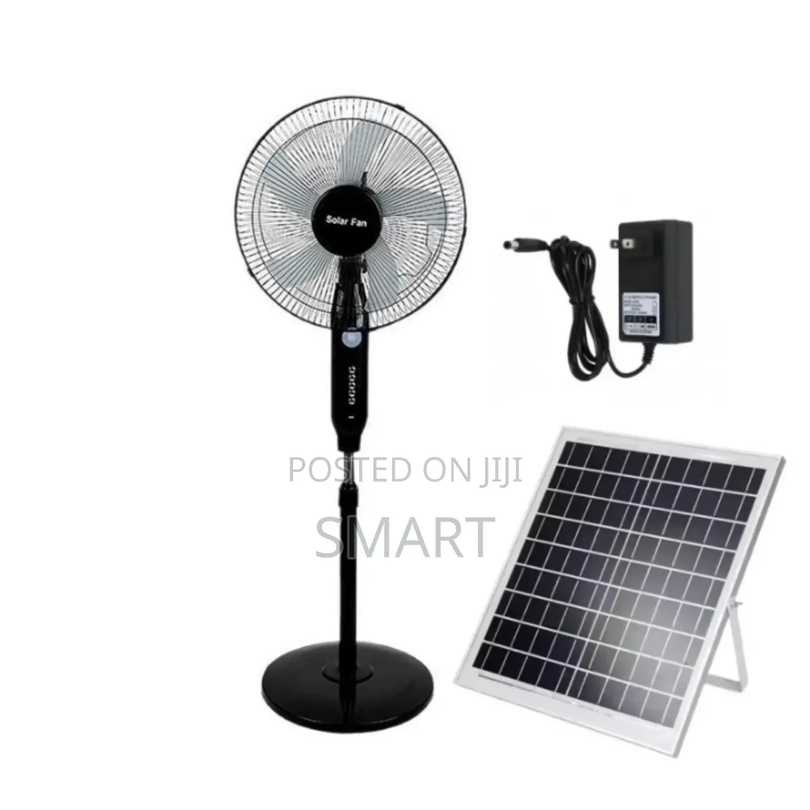 16 Inch Rechargeable Electric Solar Music Fan, Bluetooth and Panel