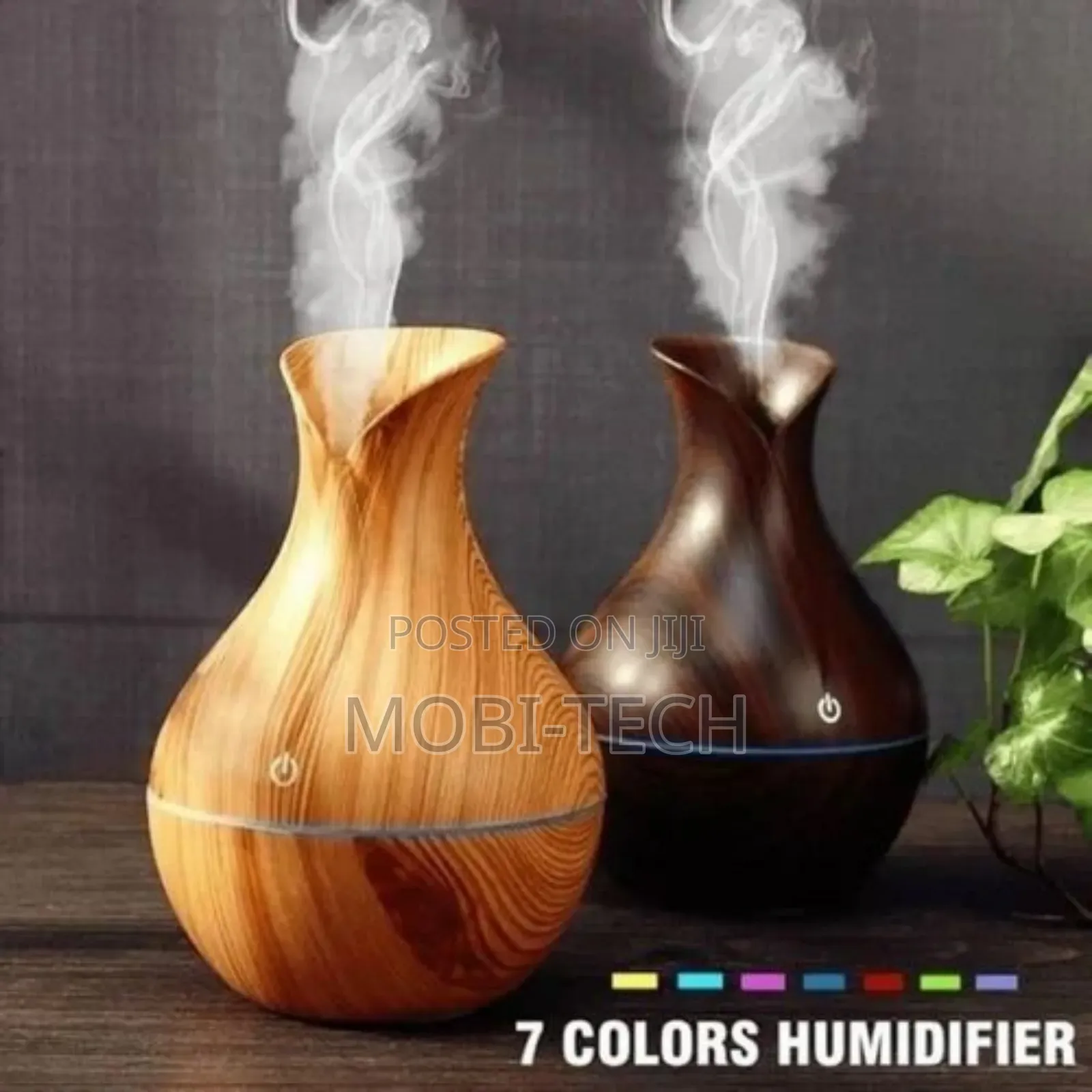 Usb-Powered Wood-Grain Aroma Diffuser and Humidifier
