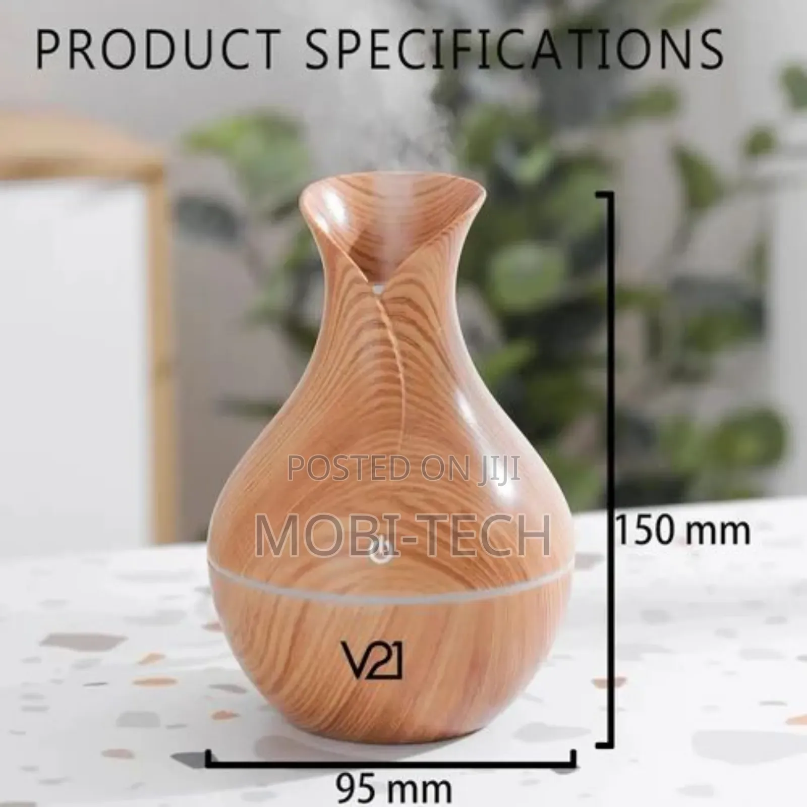 Usb-Powered Wood-Grain Aroma Diffuser and Humidifier