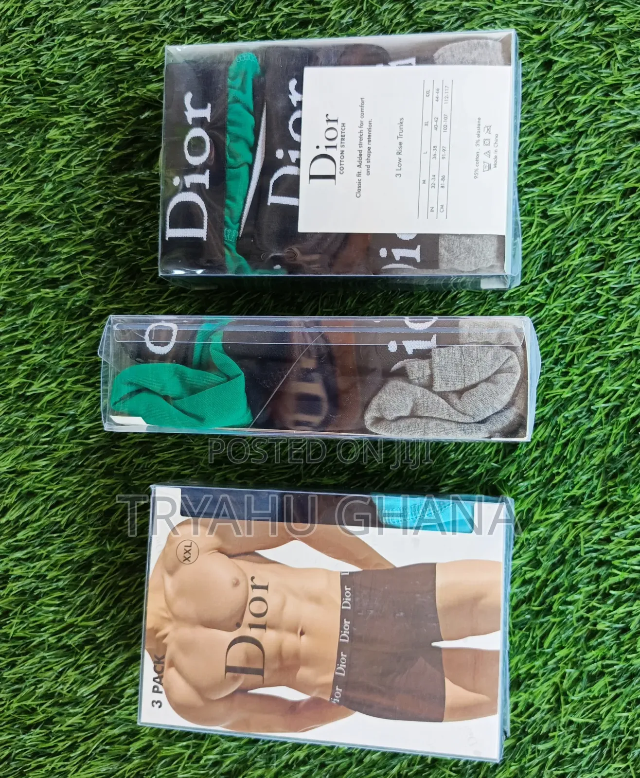 New@Tryahu|Luxury 100% Cotton Boxer Shorts For Men Zara, Gucci, Dior
