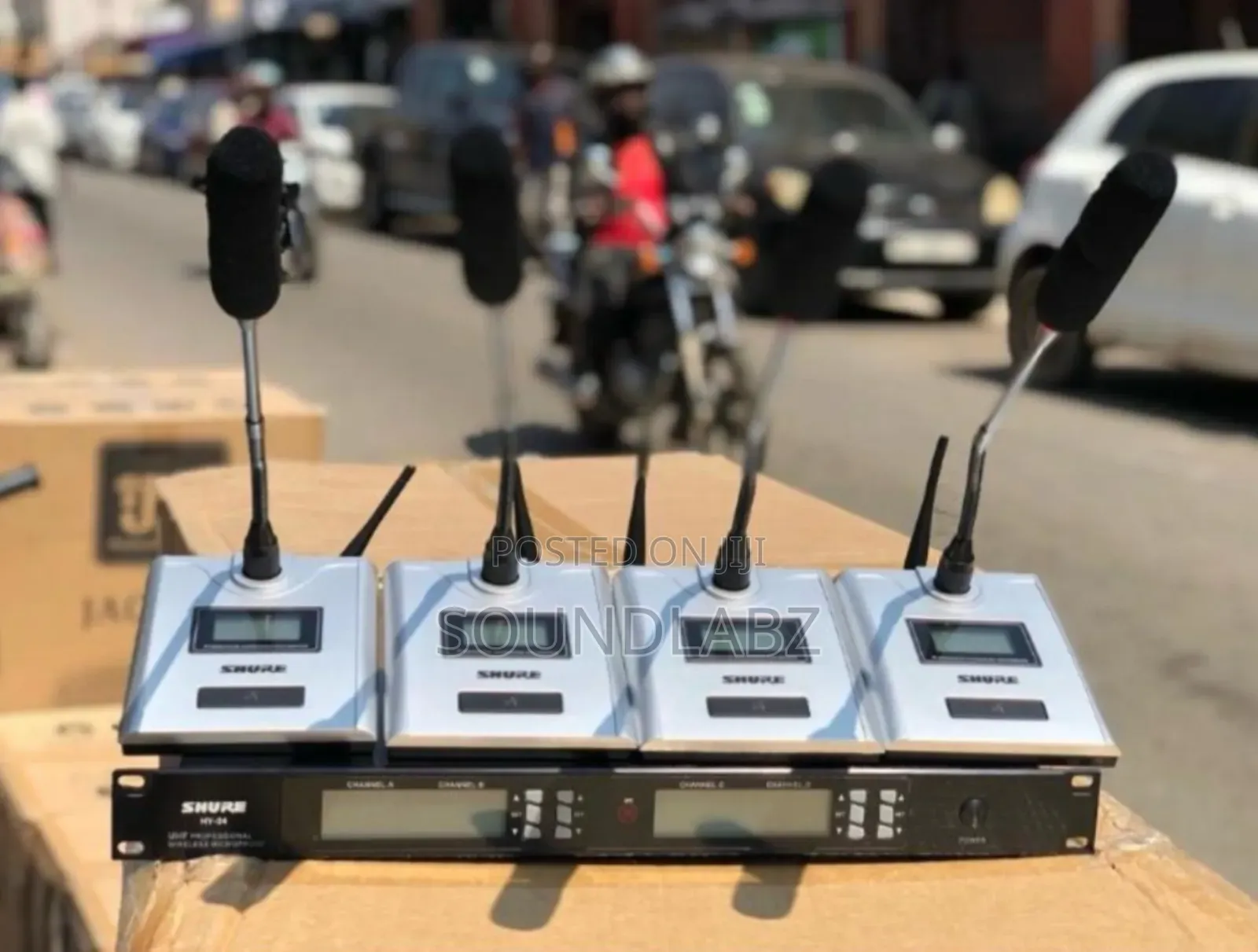 Shure 4-in-1 Wireless Conference Microphone System.