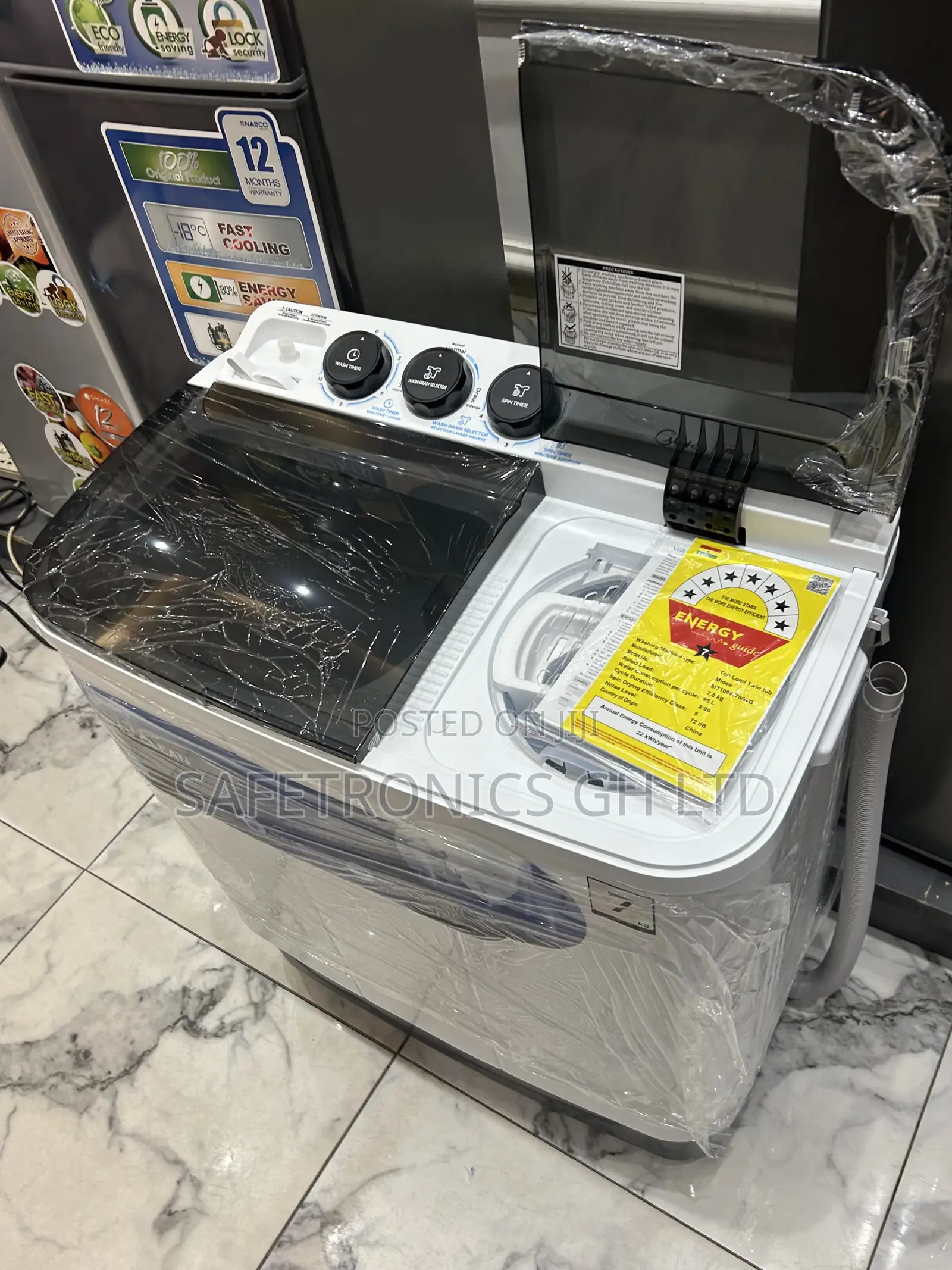 Midea Deep Clean Semi Automatic White Top Loader 7kg Washer
