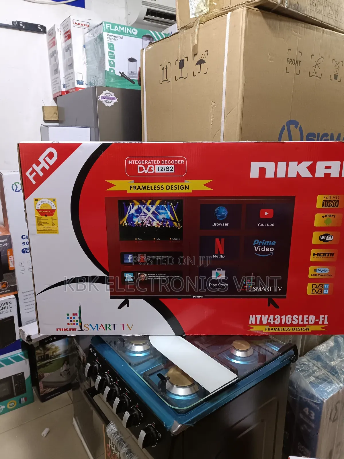 Nikai 43" Smart Android Satellite Digital Led TV.
