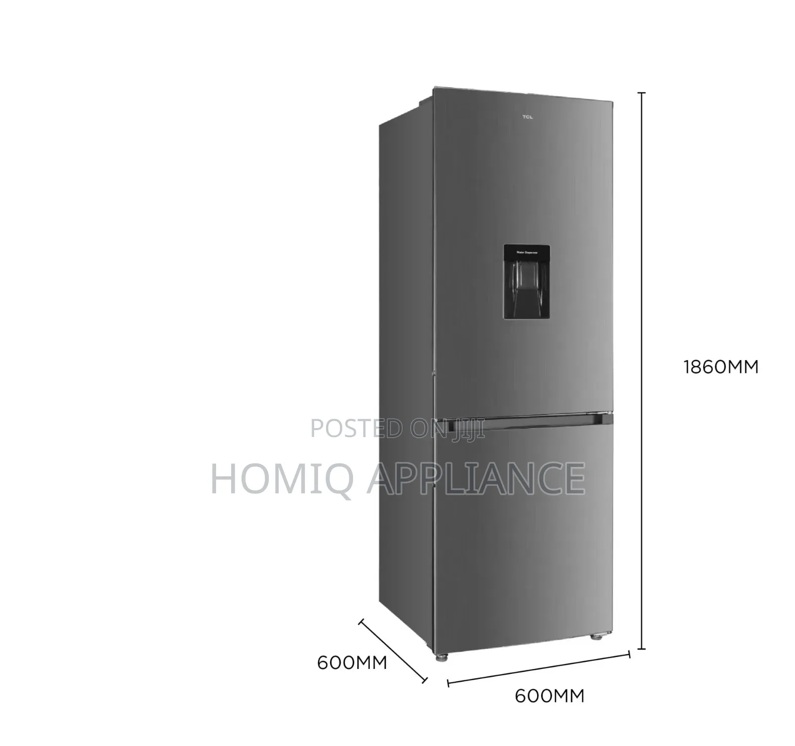 TCL 309litrs F410bfs Bottom Mount Double Door Refrigerator