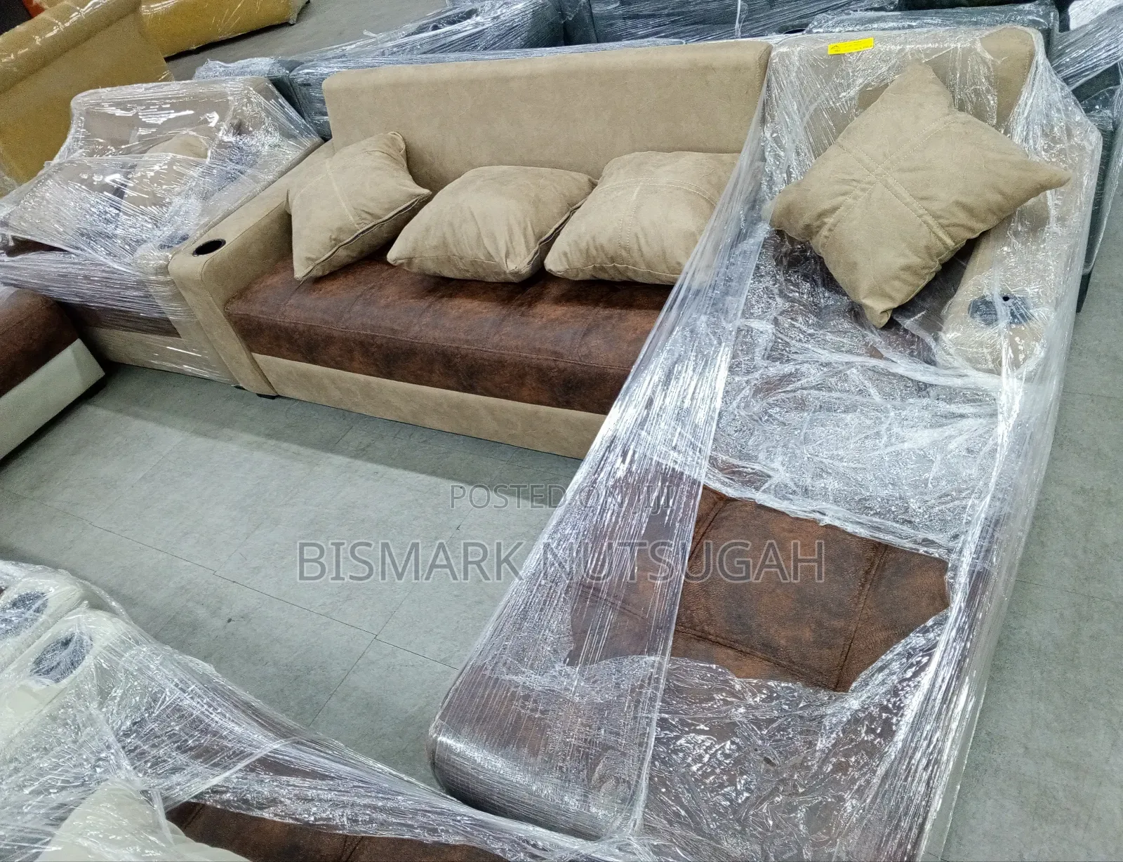 3 Set L- Shaped + Single Sofa Chair