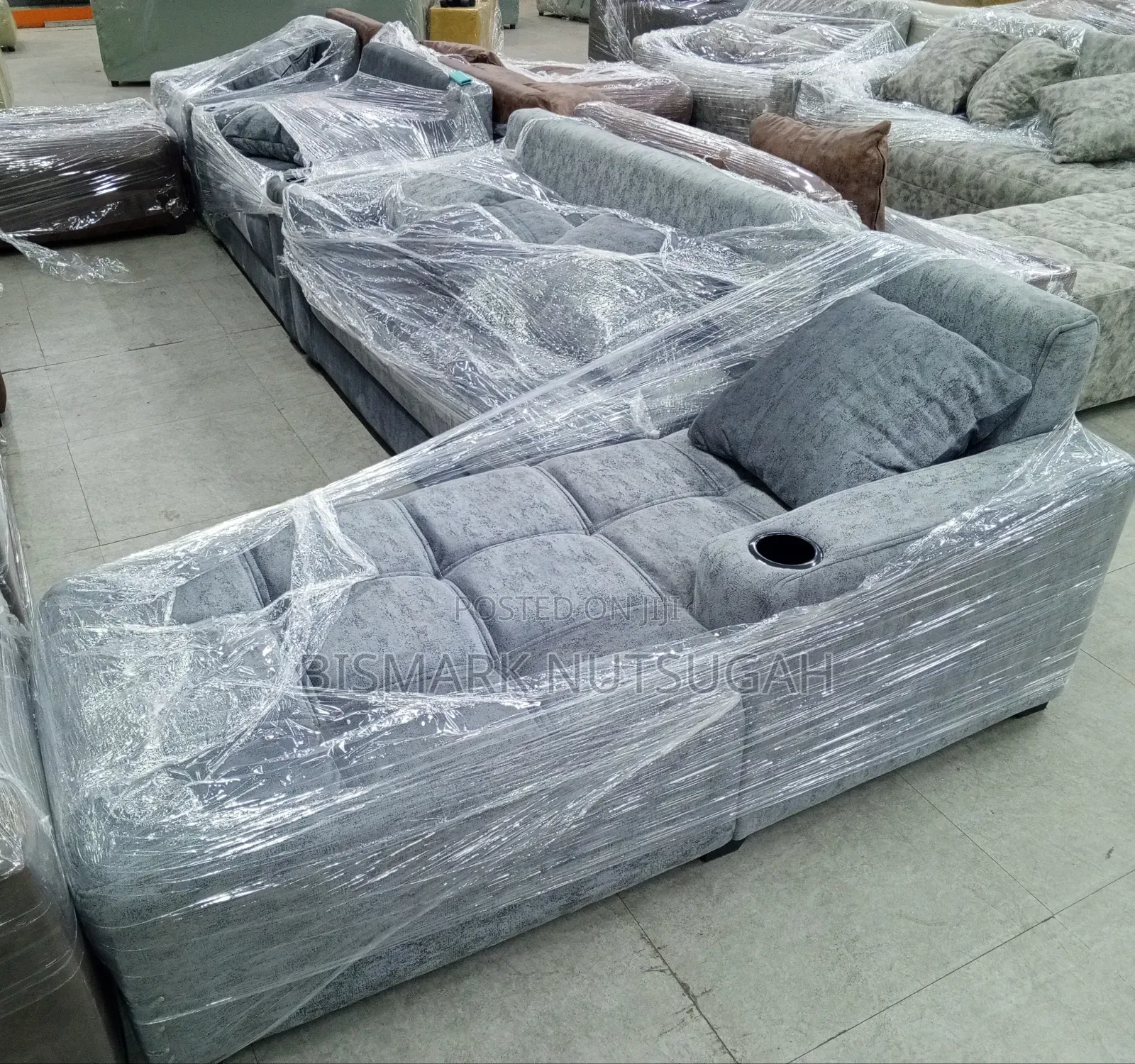 3 Set L- Shaped + Single Sofa Chair