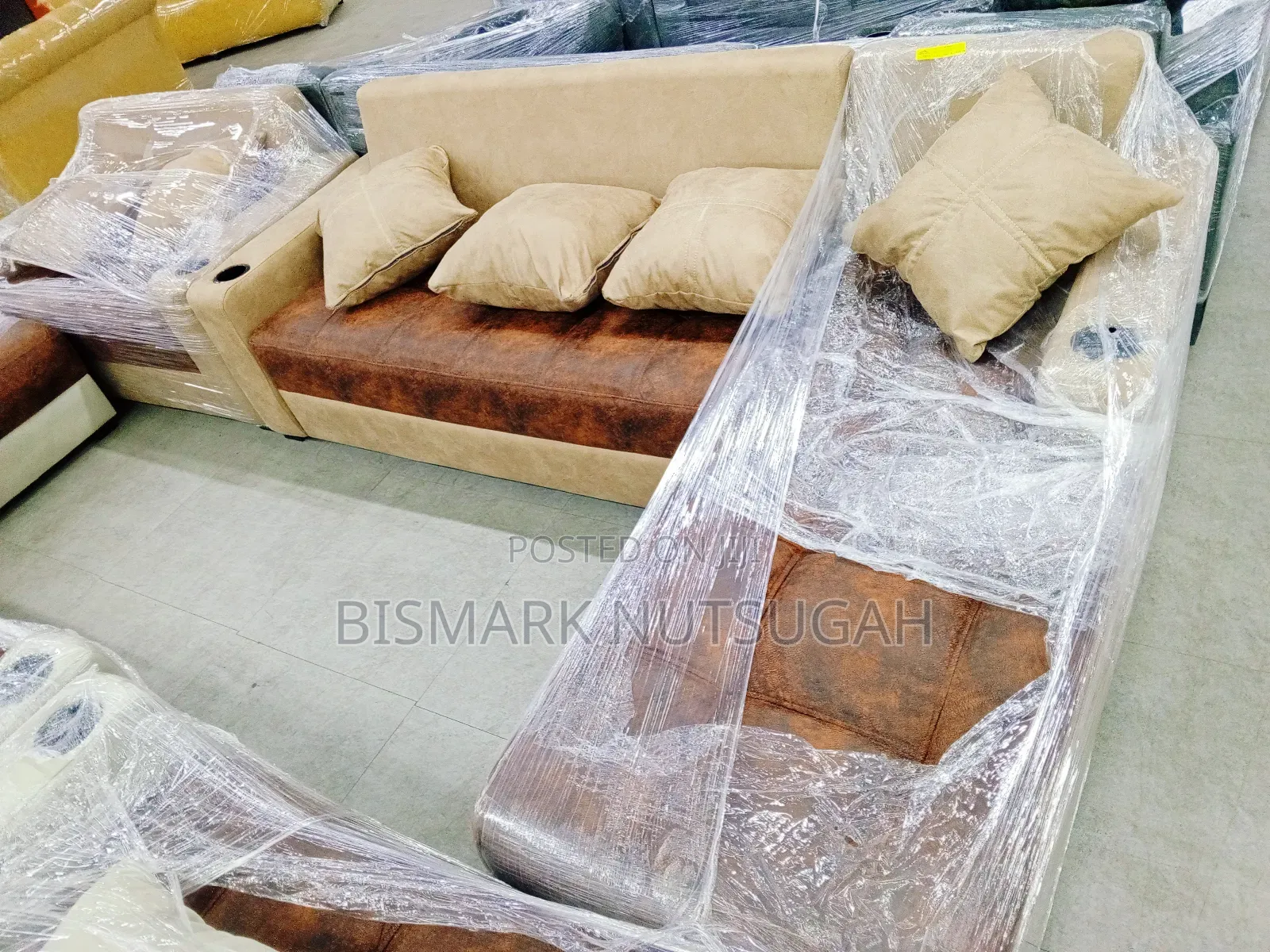 3 Set L- Shaped + Single Sofa Chair
