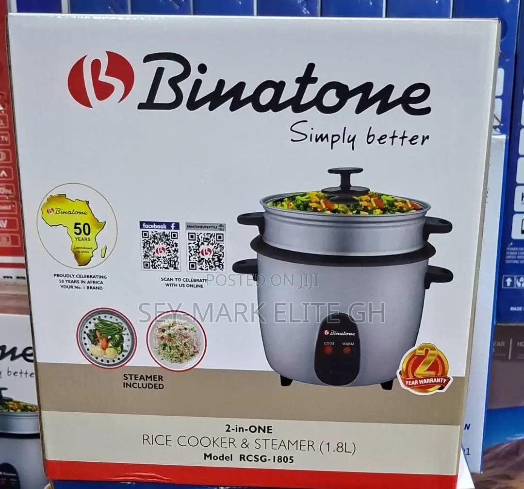 1.8l Binatone Rice Cooker With Steamer