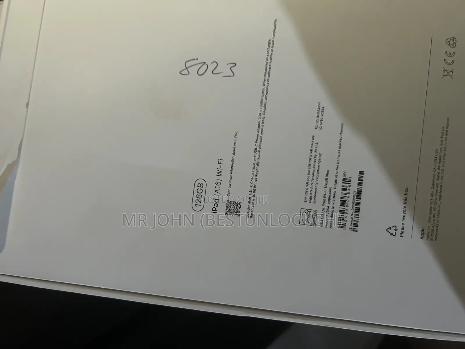 New Apple iPad (2025) 128 GB Pink